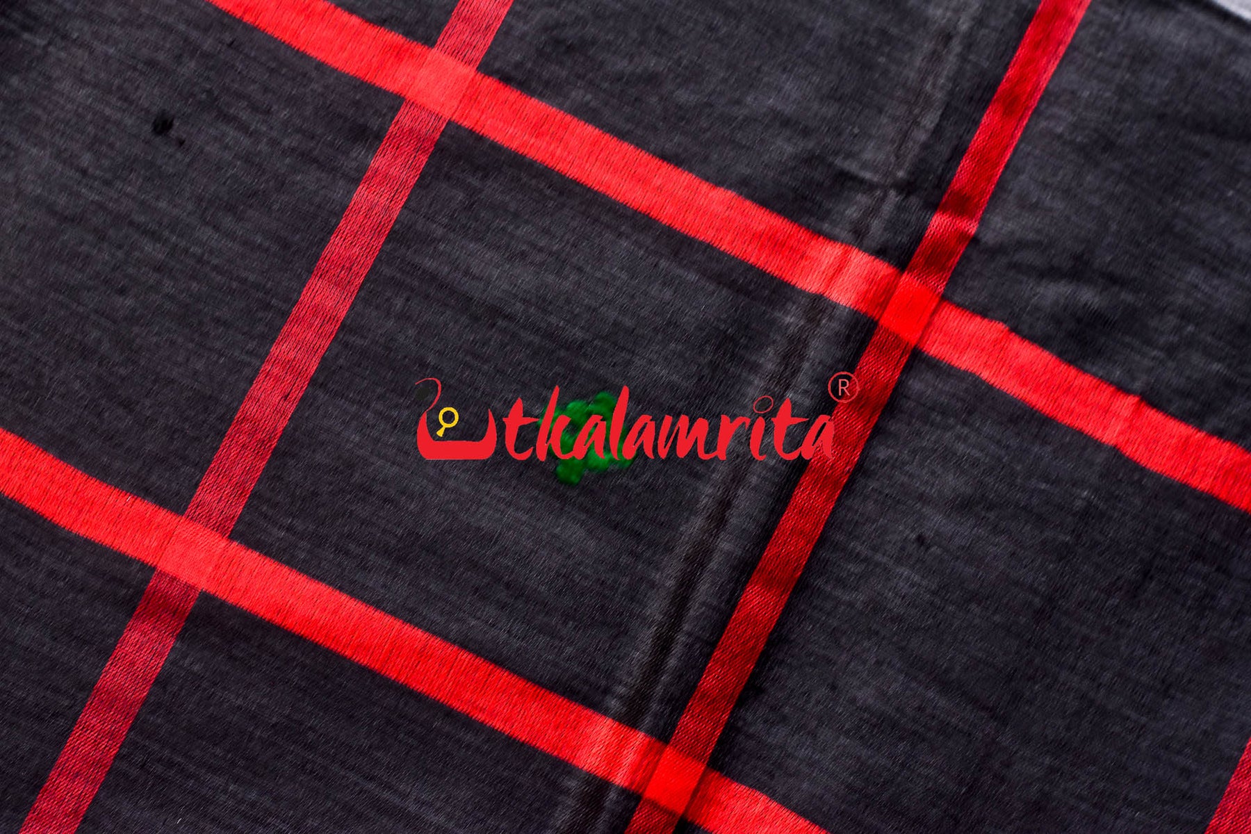 Tussar Santhal Black Red