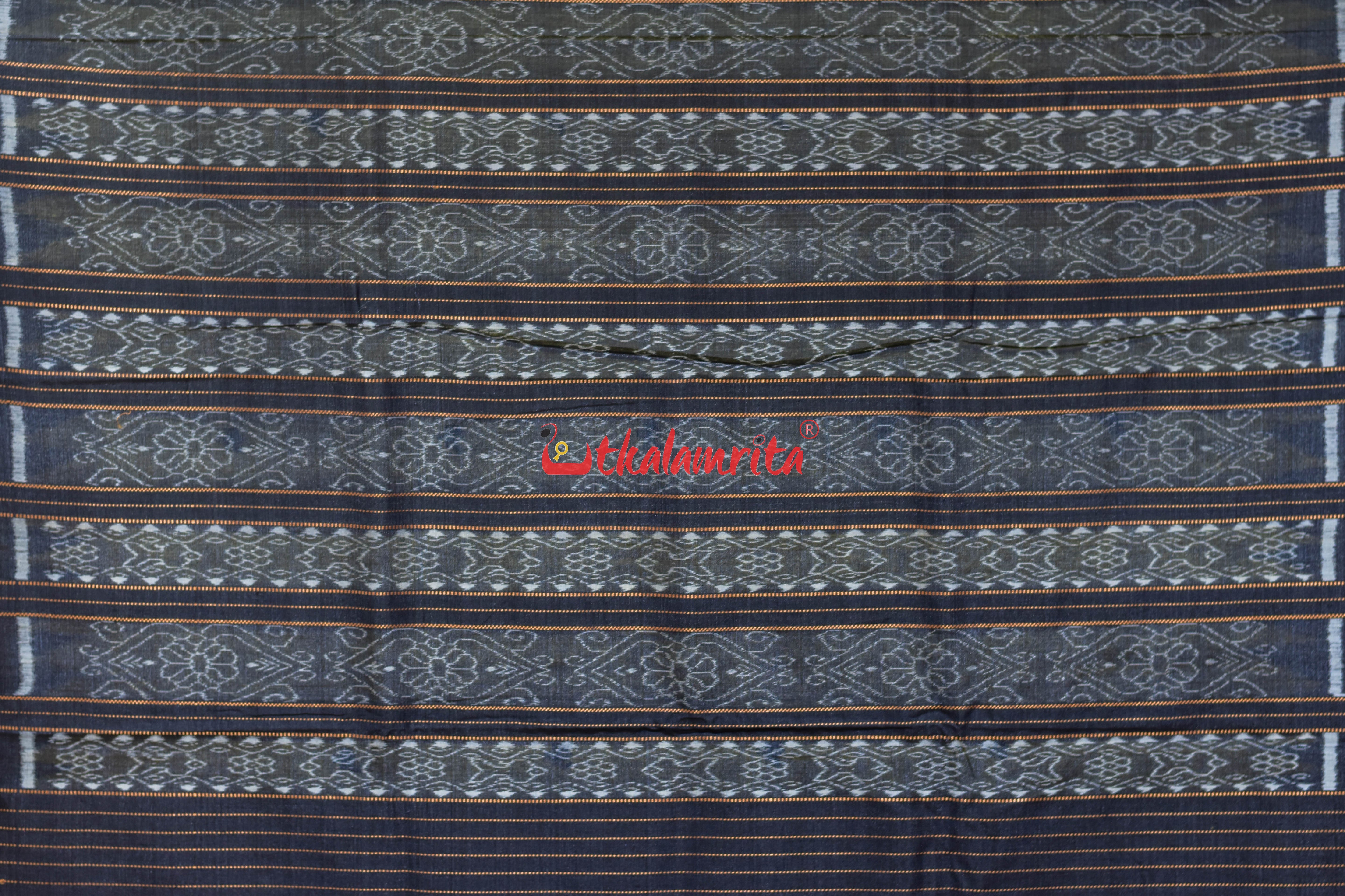 Yellow Black Dobby Border Fine Gopalpur Tussar Silk Saree