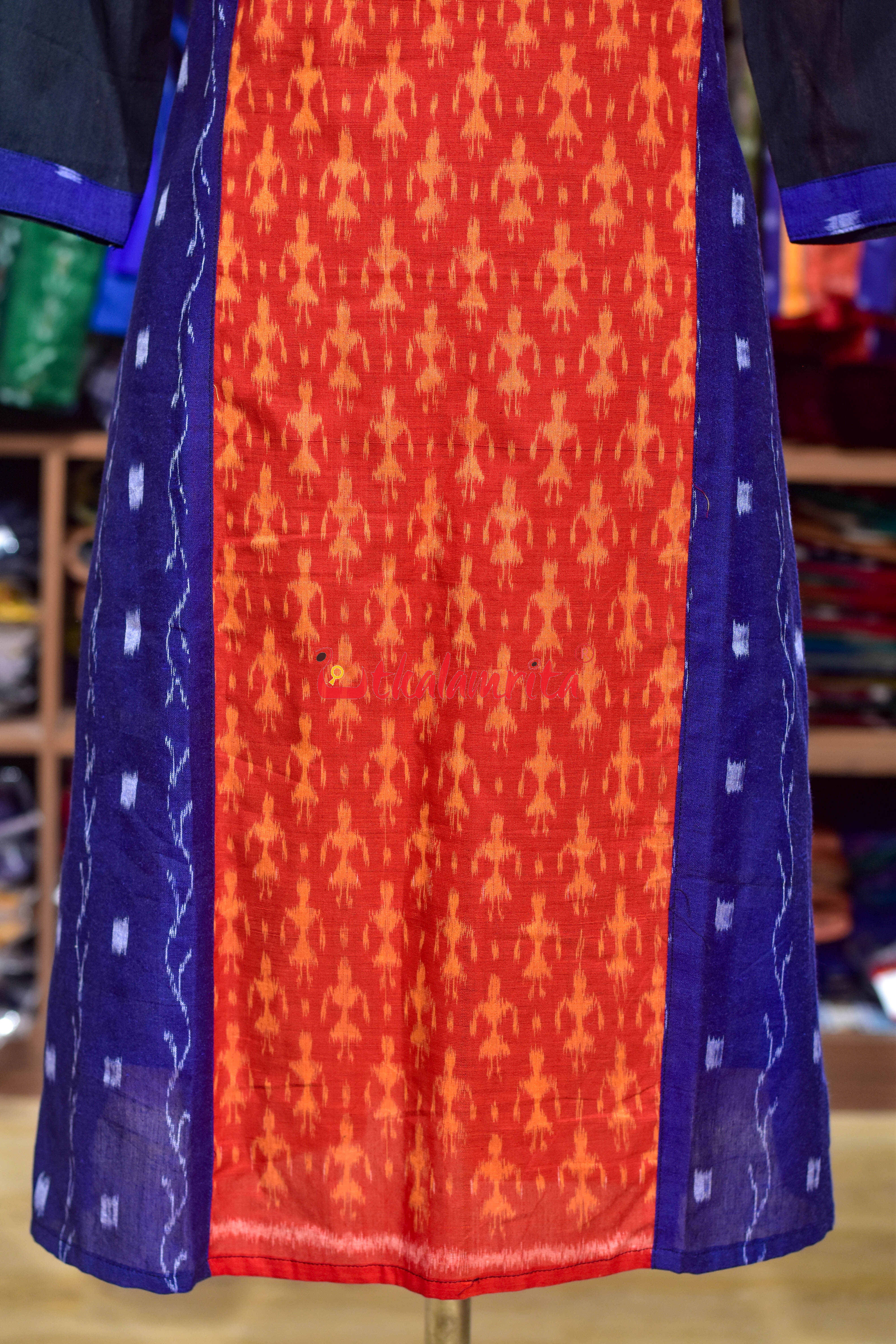 Flame & Ocean Ikat (Ladies Kurti)