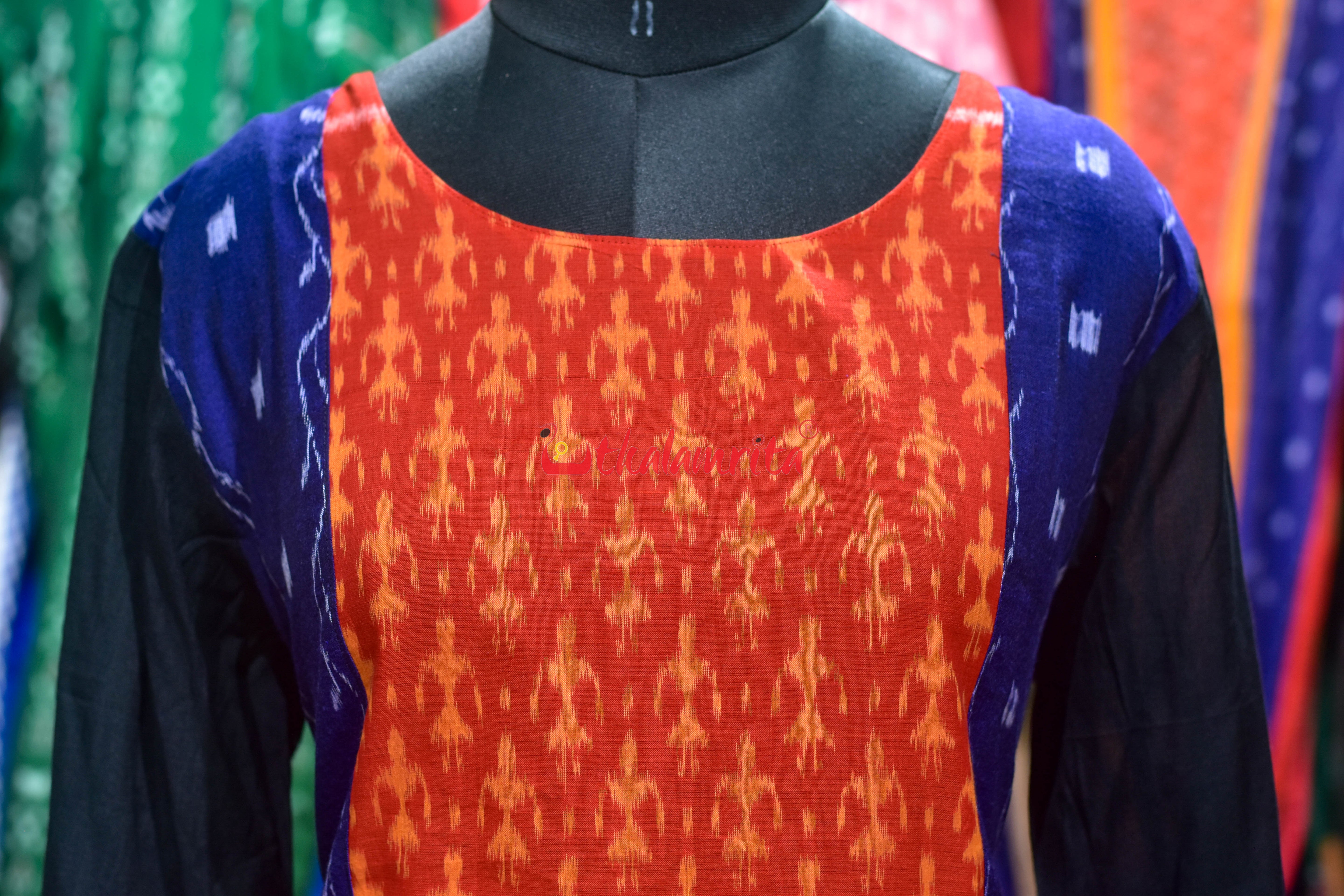 Flame & Ocean Ikat (Ladies Kurti)