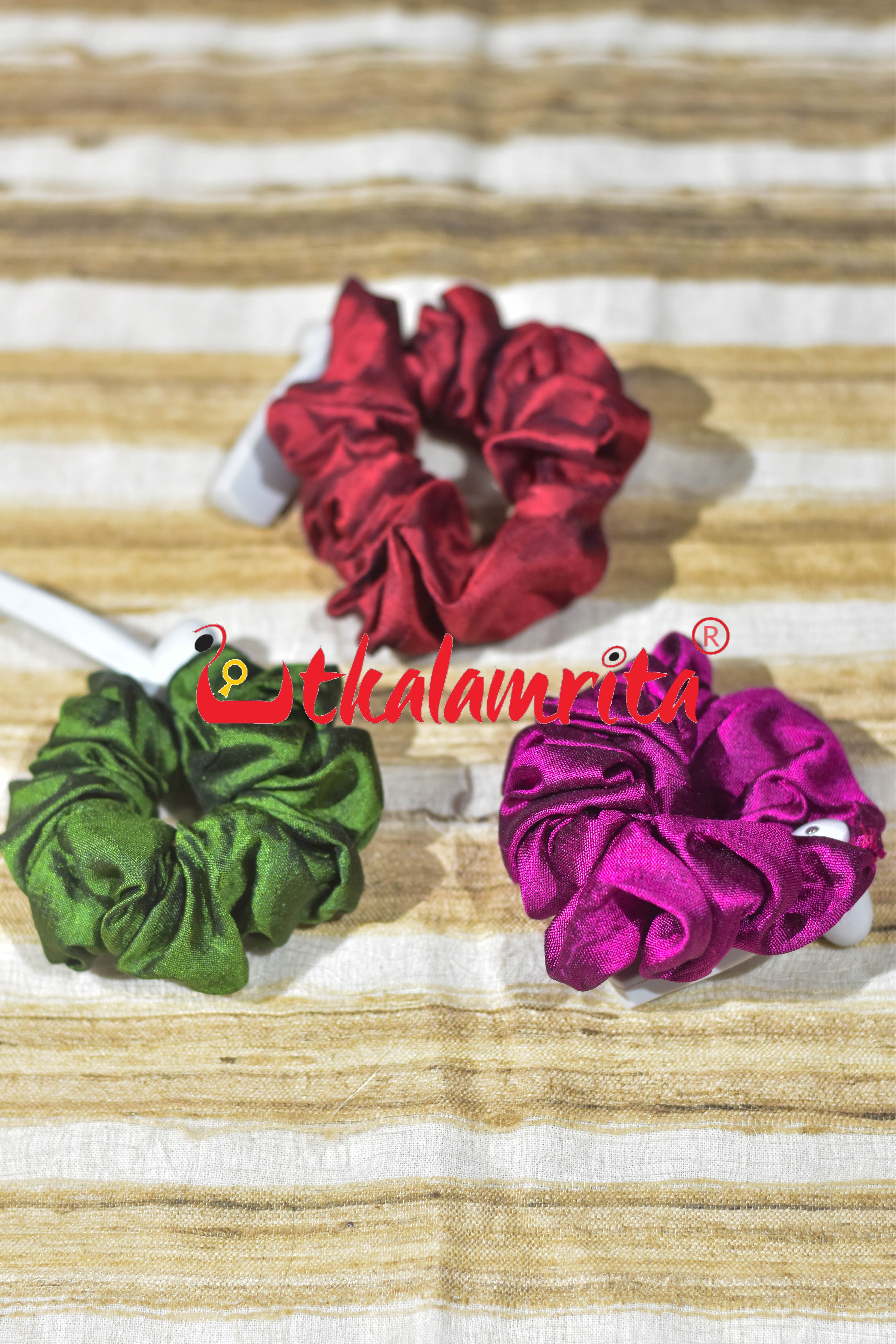 Maroon Scrunchies