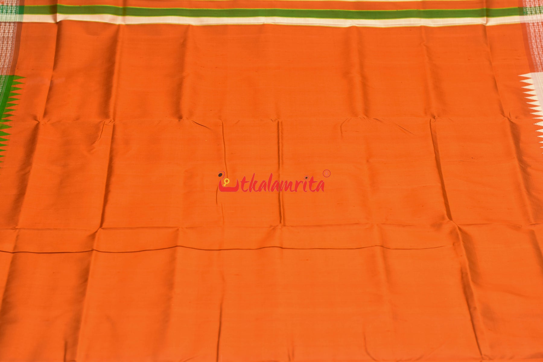 Triranga Kumbha Double Anchal Berhampuri Silk Saree