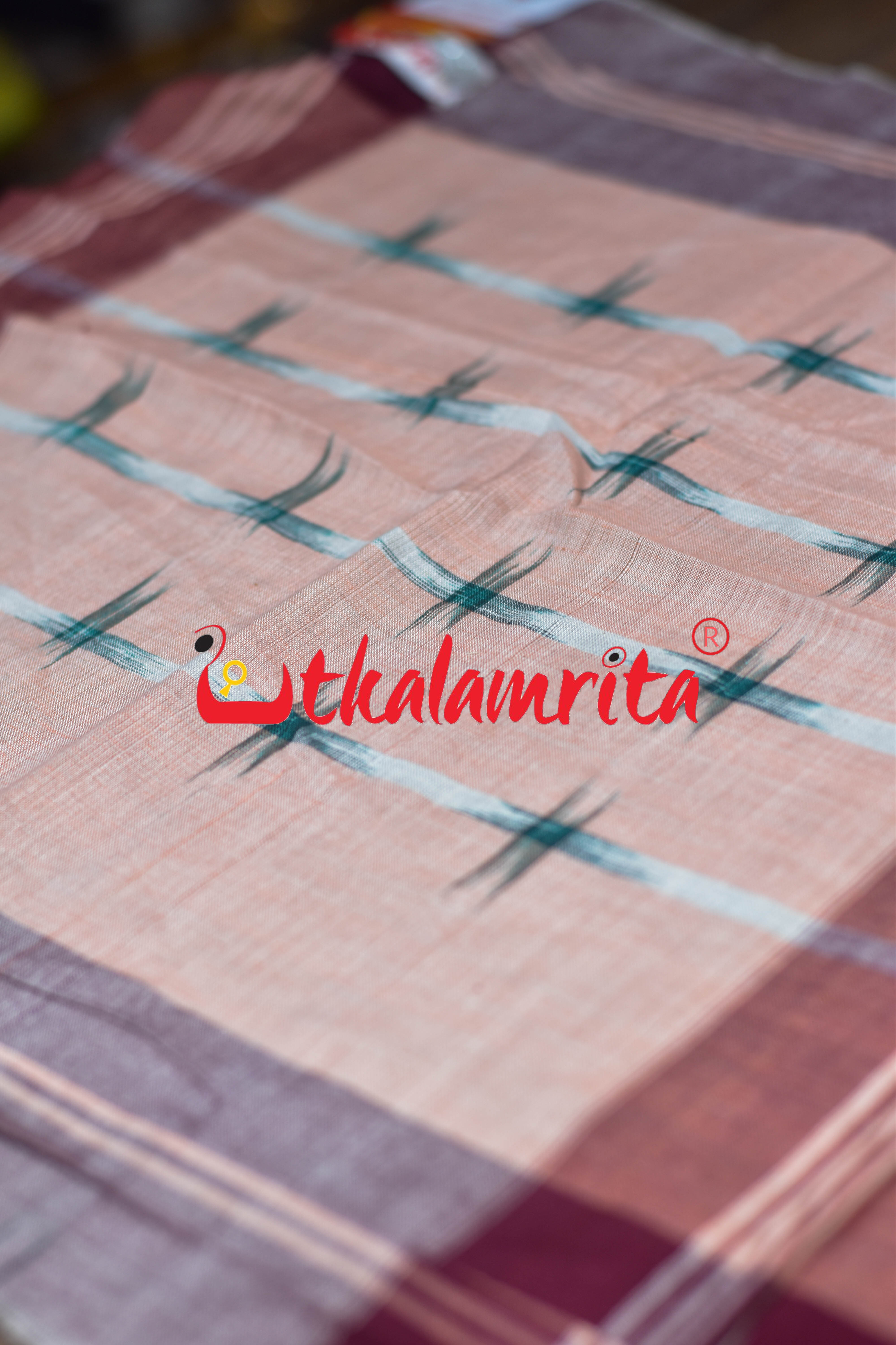 Cream Maroon Star (Rumal)