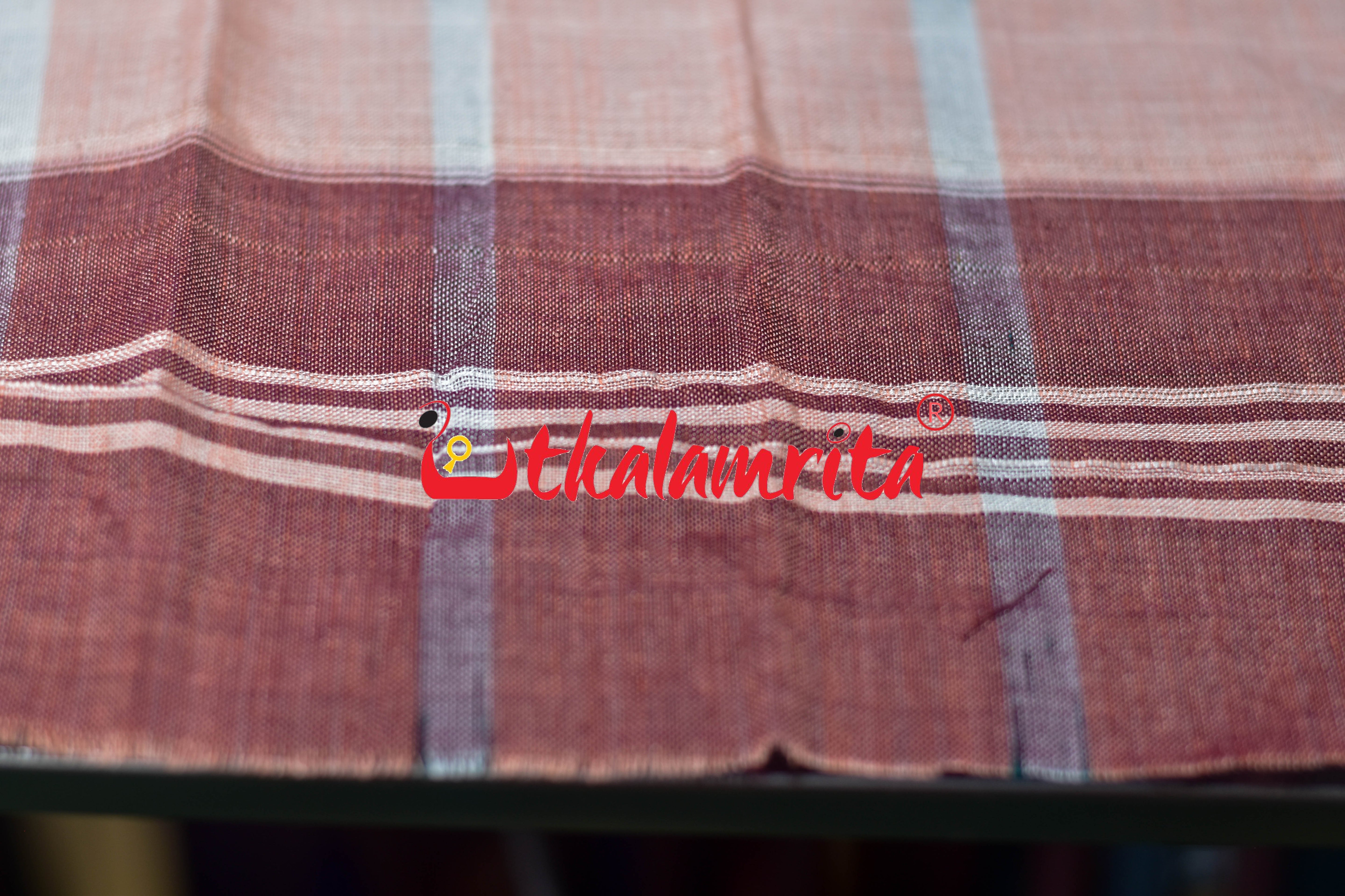 Cream Maroon Star (Rumal)