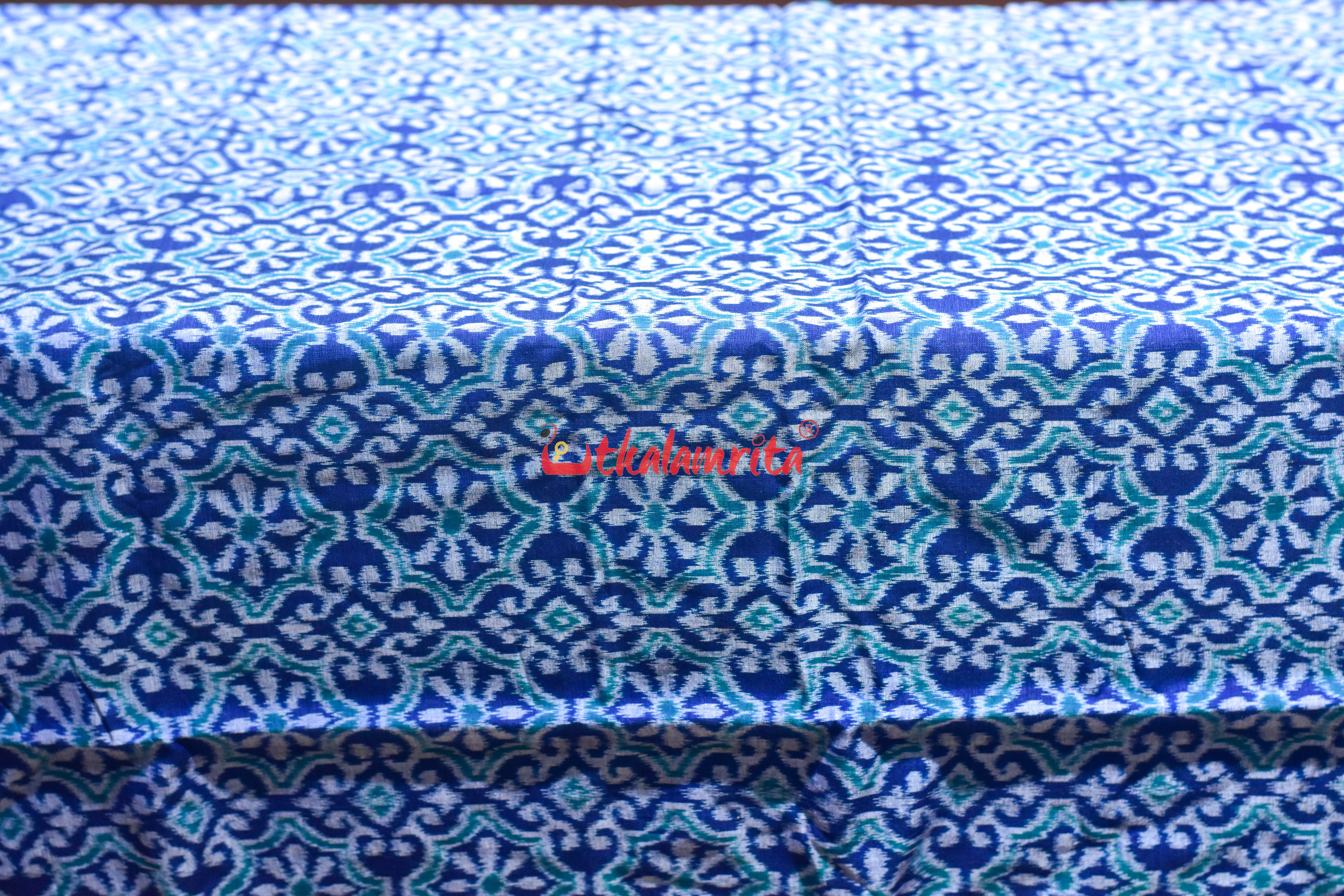 Navy Blue Phula Bandha Cotton (Fabric)