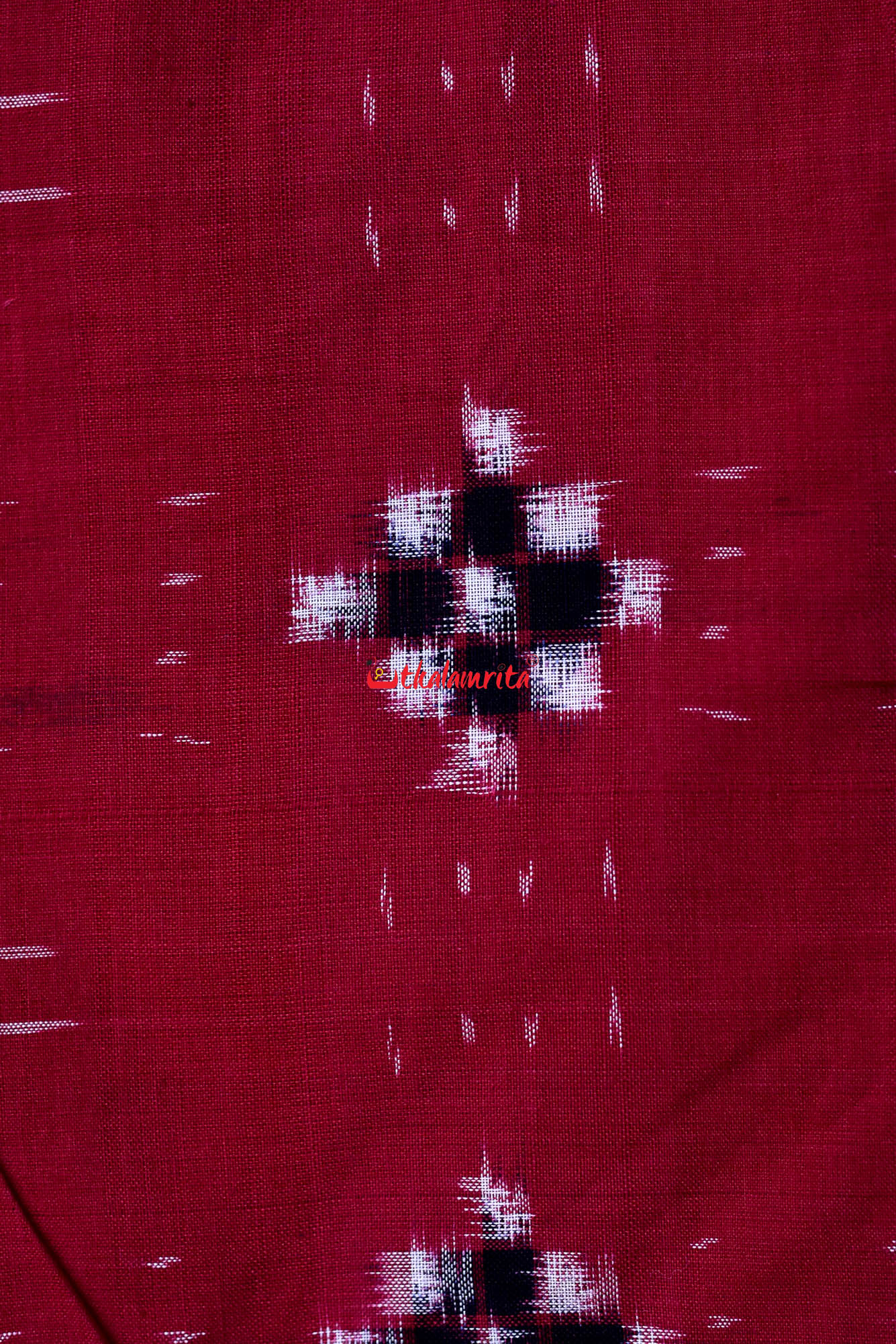 Yellow Maroon Star Sakta (Fabric)