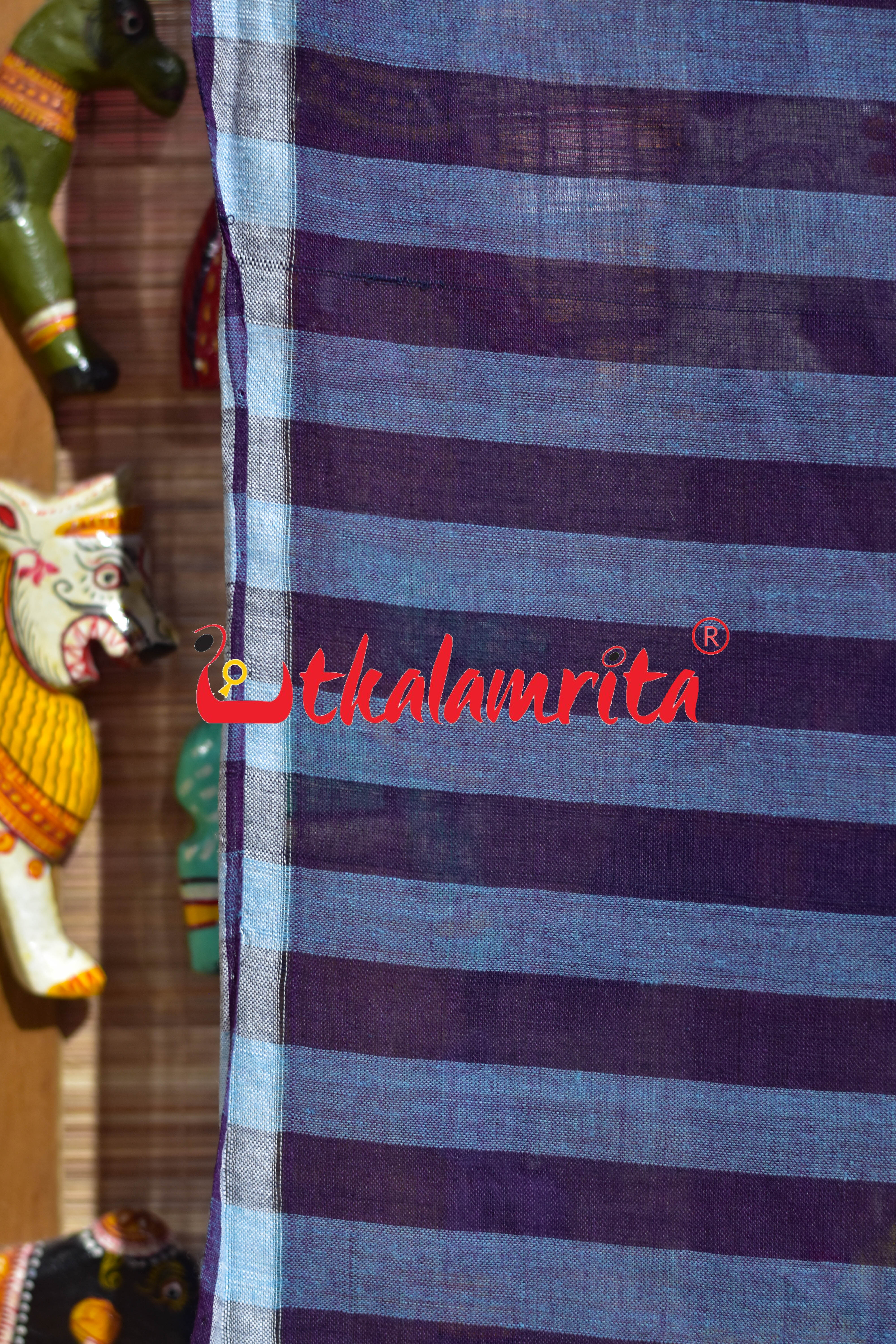 Ripe Plum Stripes Pittala Single Cotton (Lungi)