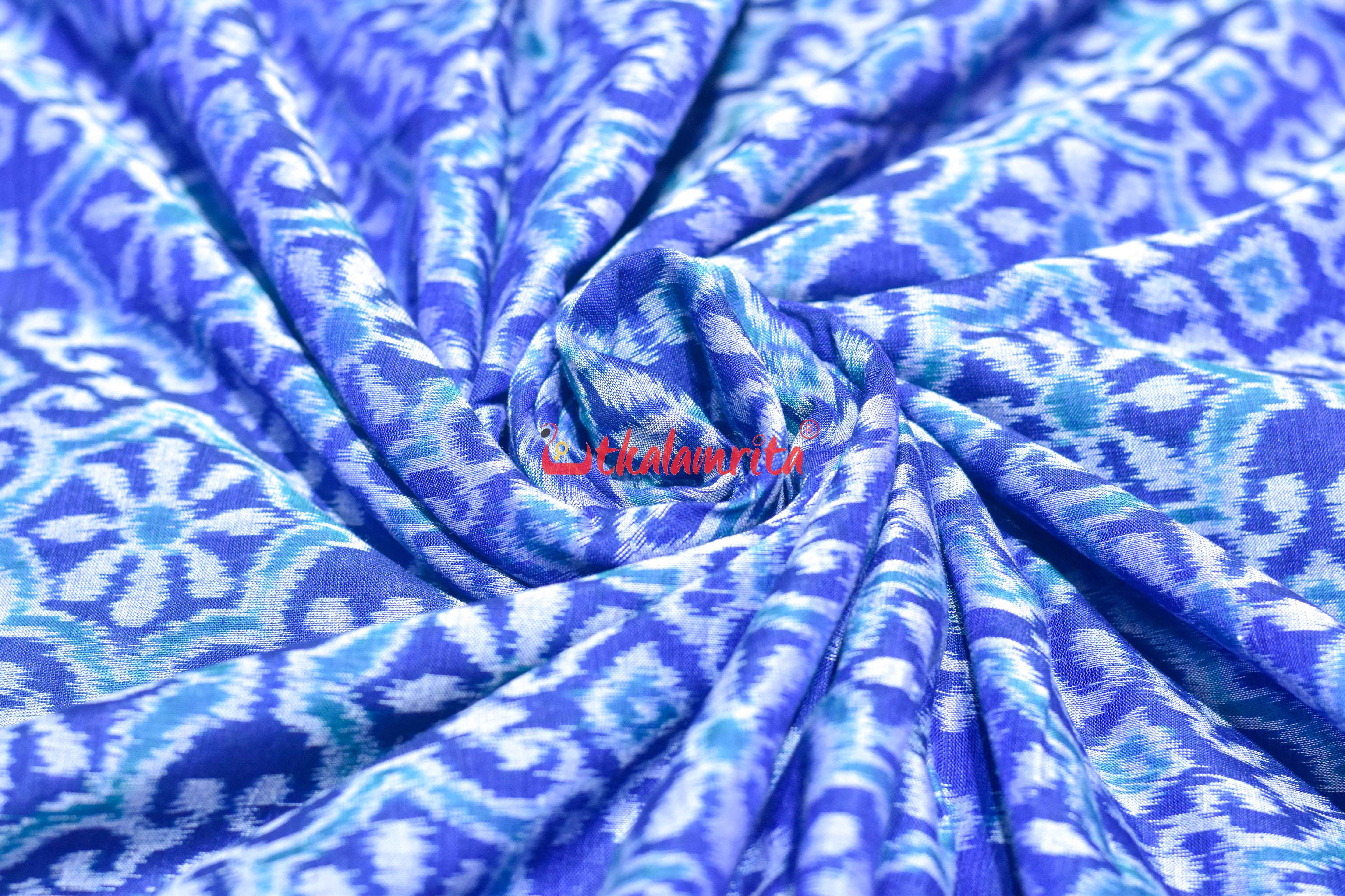 Navy Blue Phula Bandha Cotton (Fabric)