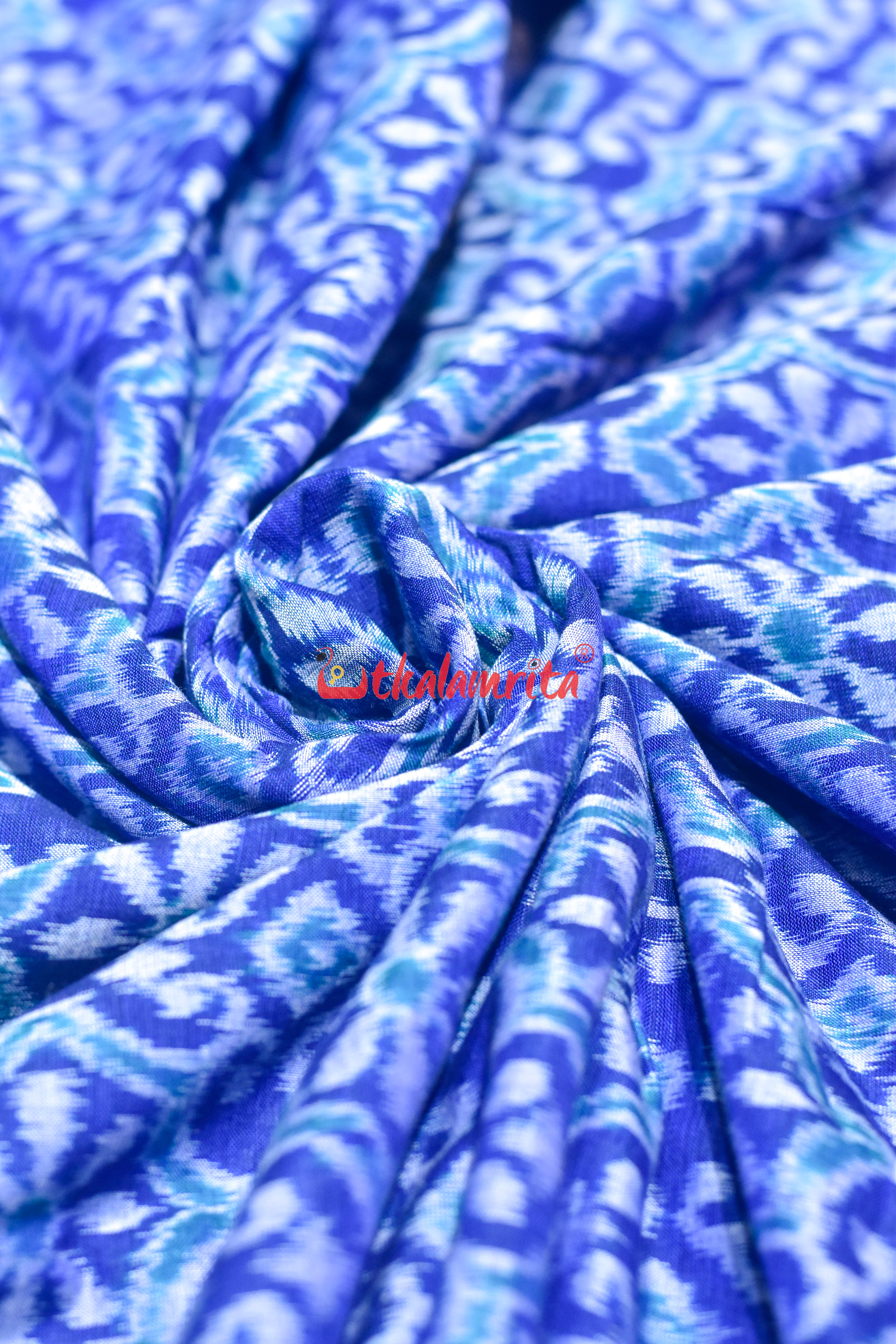 Navy Blue Phula Bandha Cotton (Fabric)
