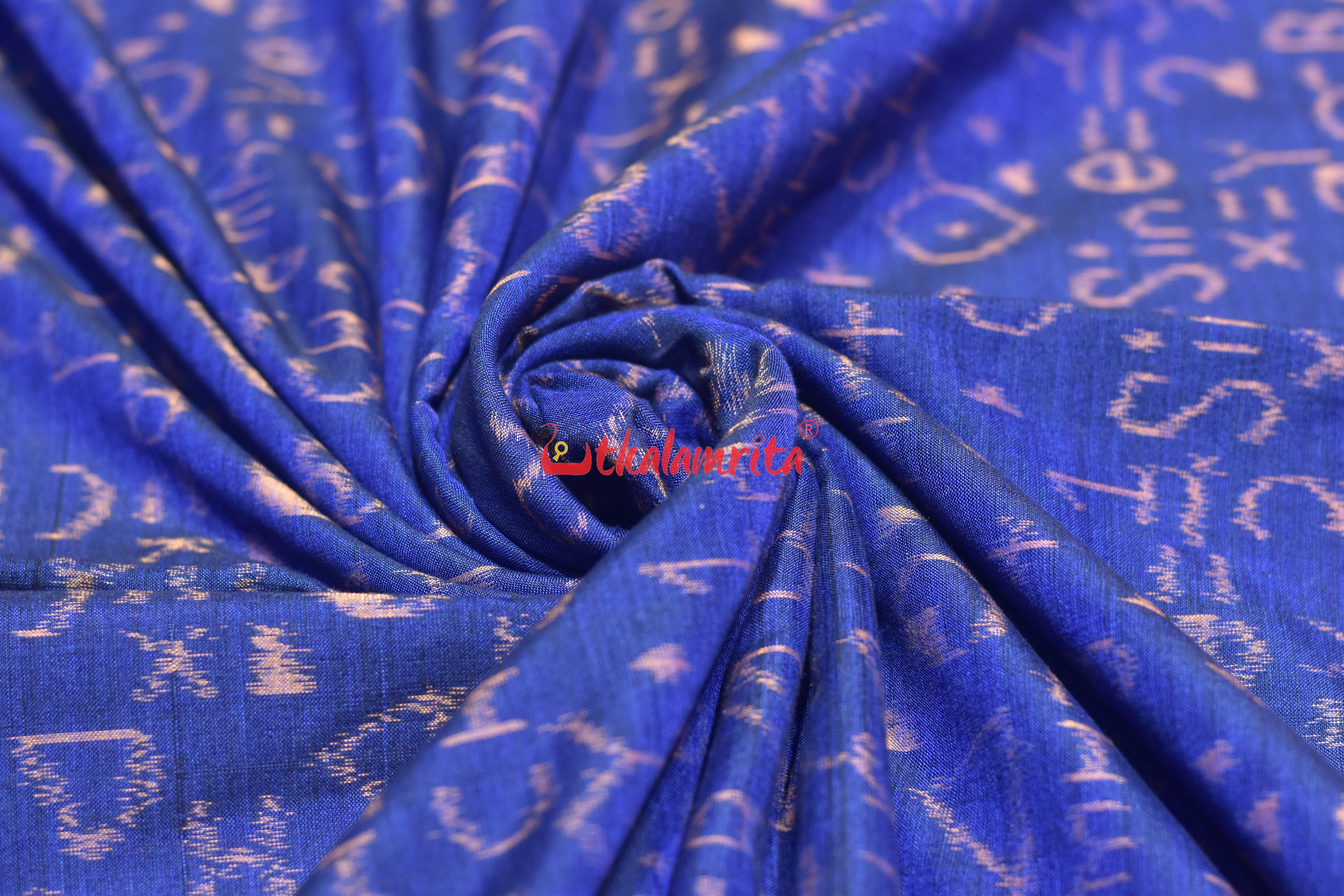 Blue Golden Mathematics Cotton (Fabric)