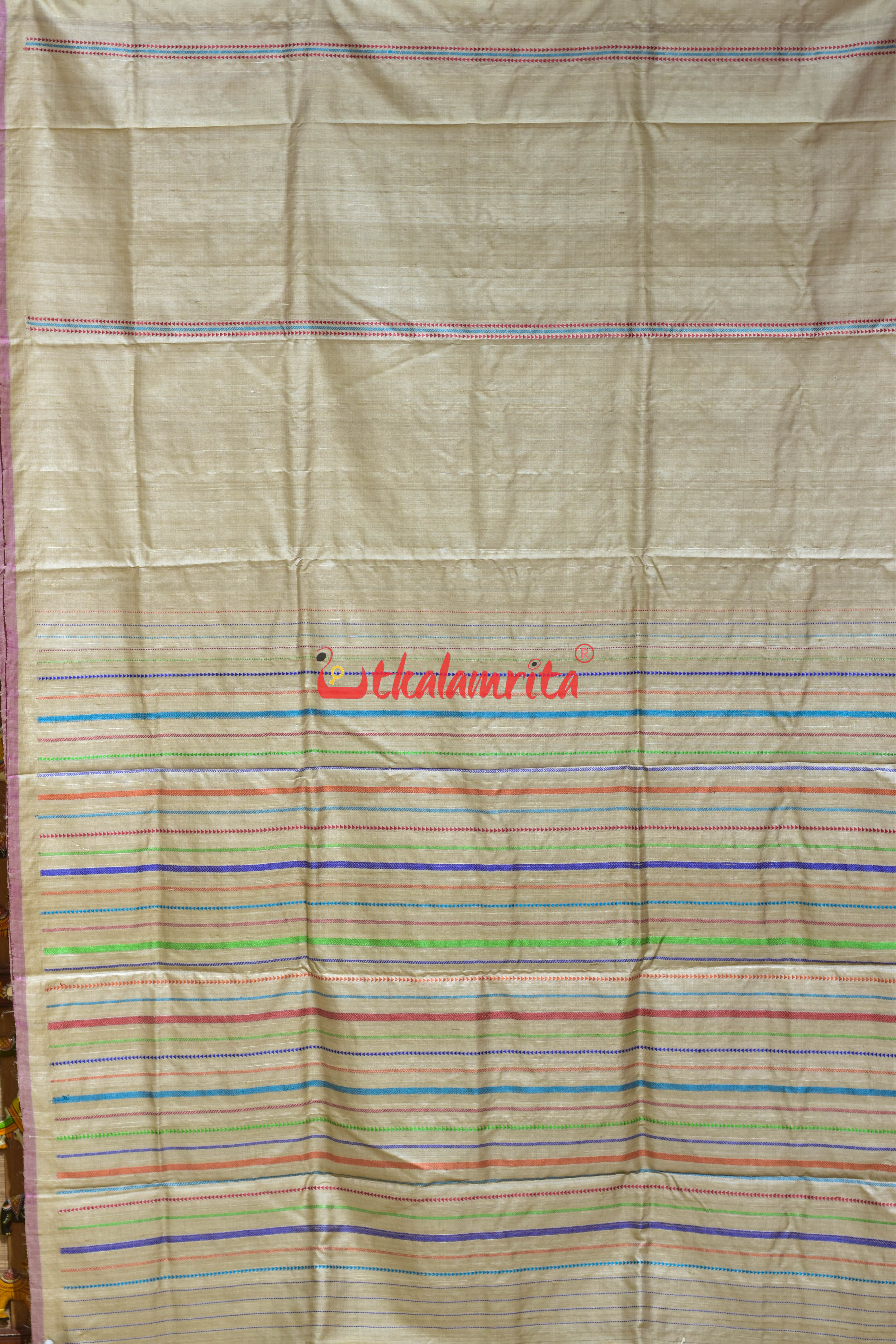 Natural Body Plain Jala Gopalpur Tussar Silk Saree