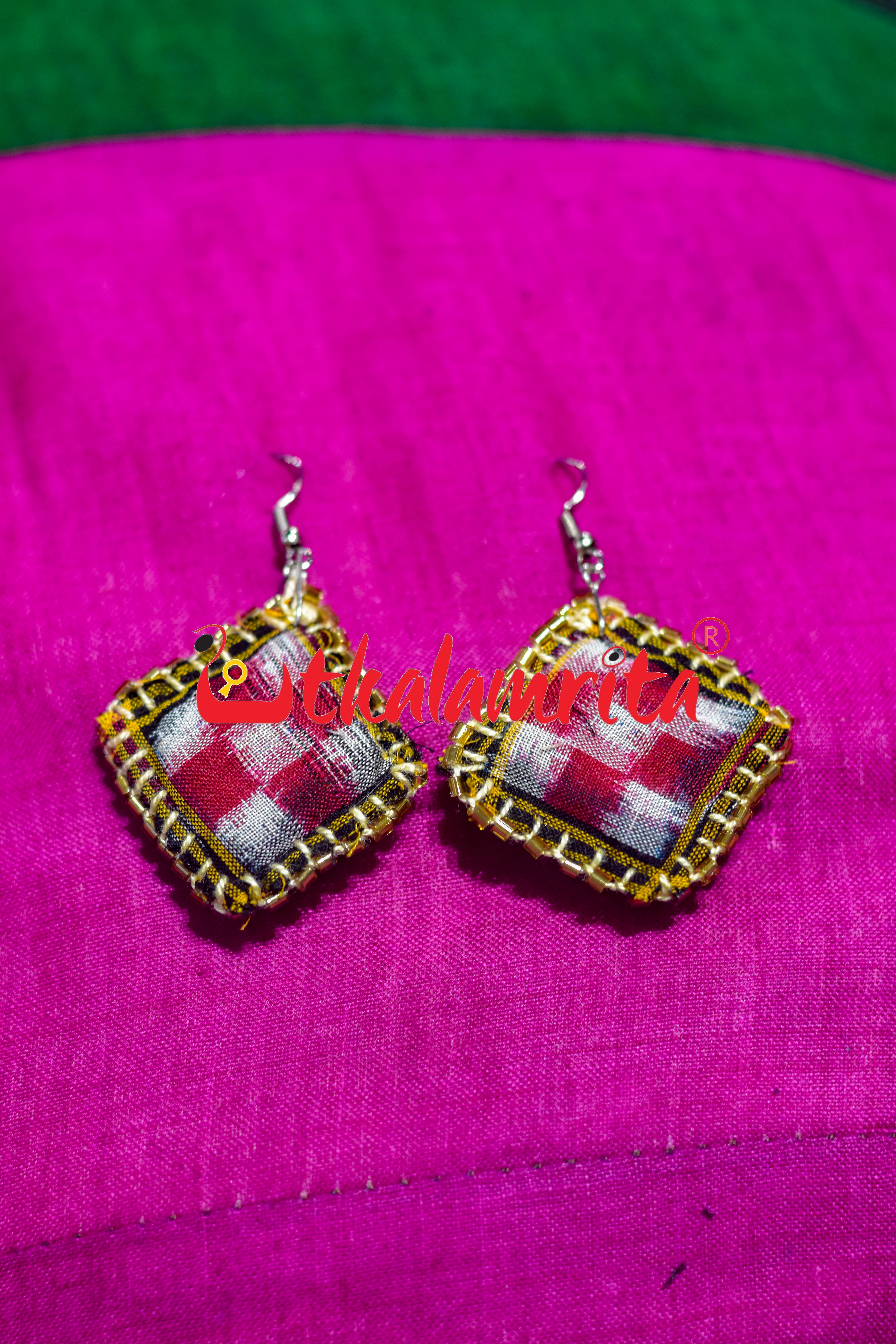 Red Pasapali Thikiri Earrings