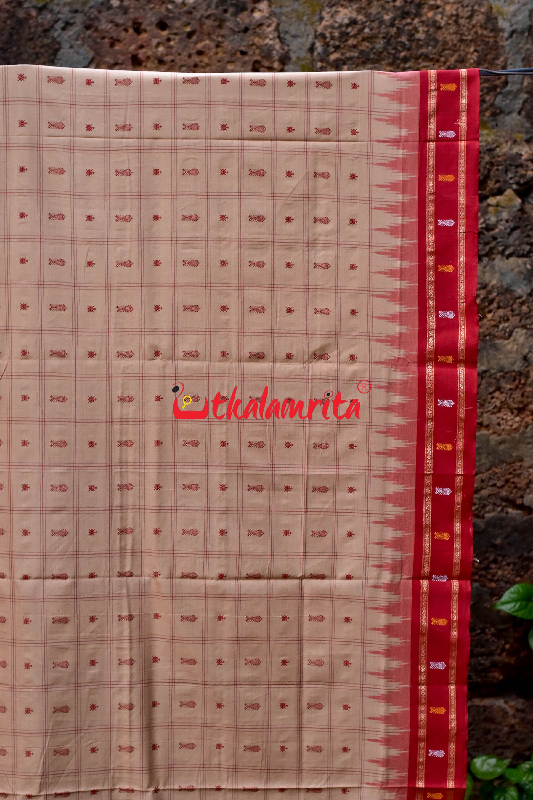Hazar Buti Kaincha Fish Khandua Cotton Saree