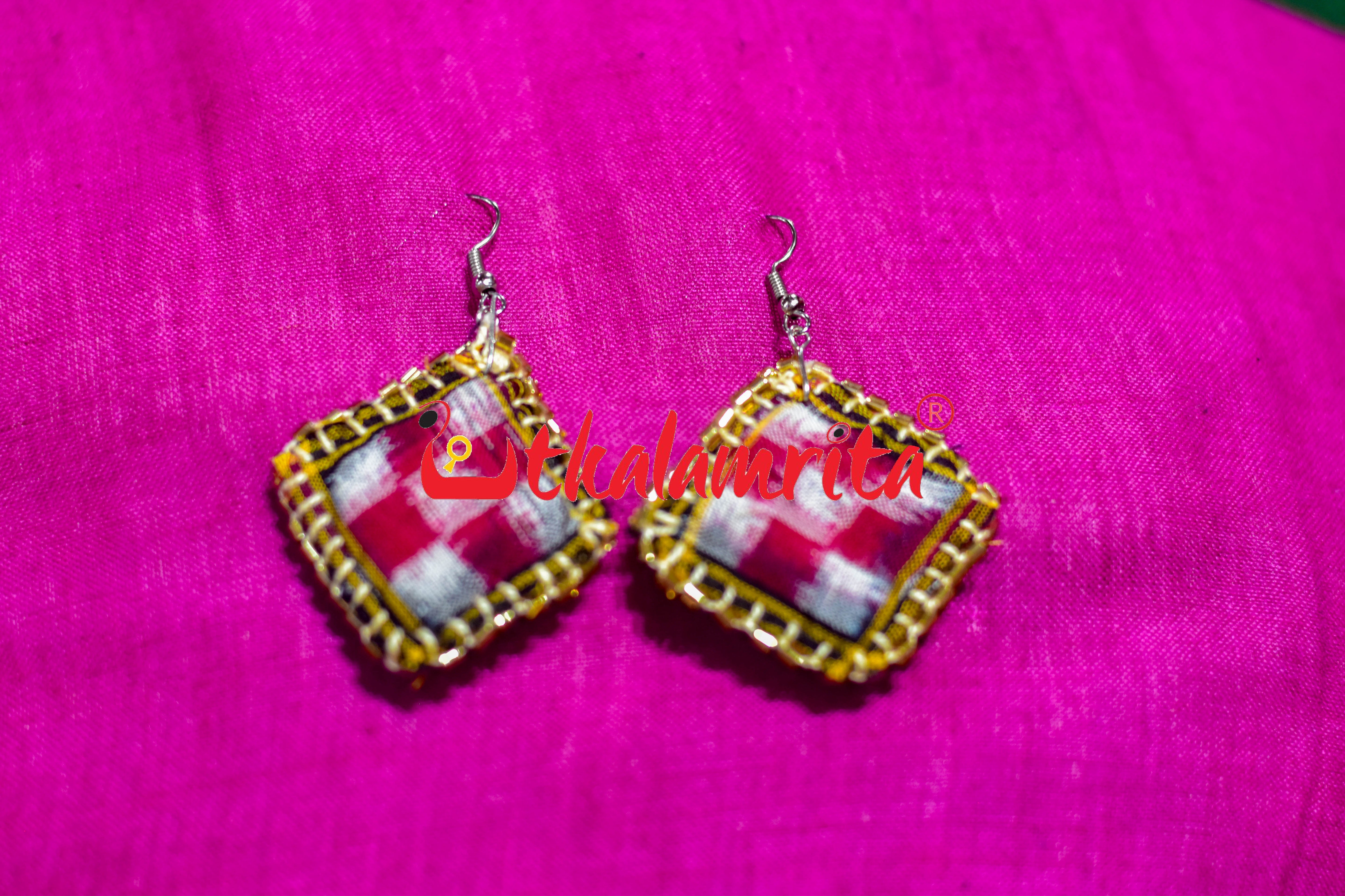 Red Pasapali Thikiri Earrings