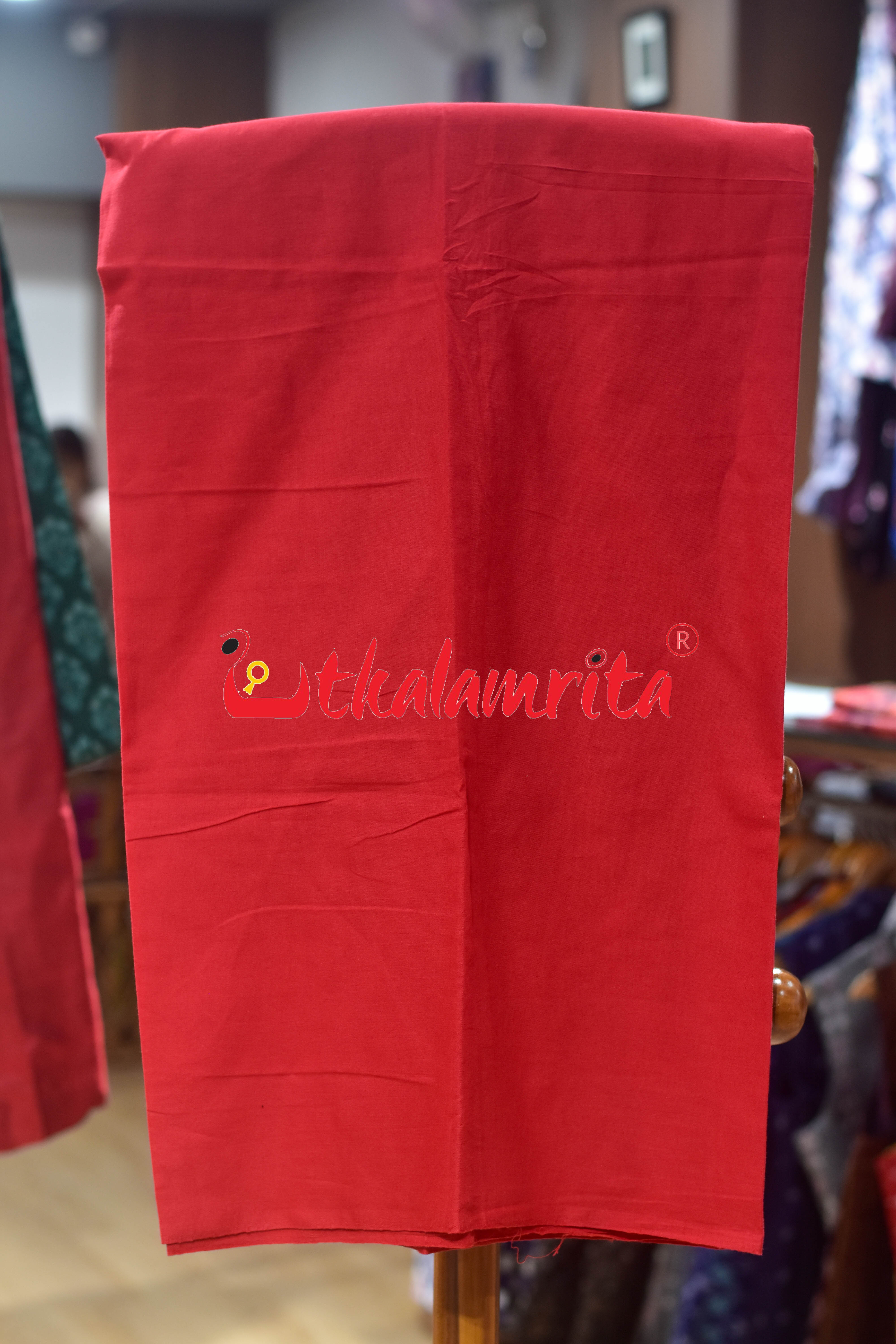 Green Red S Bandha Cotton Dress Set