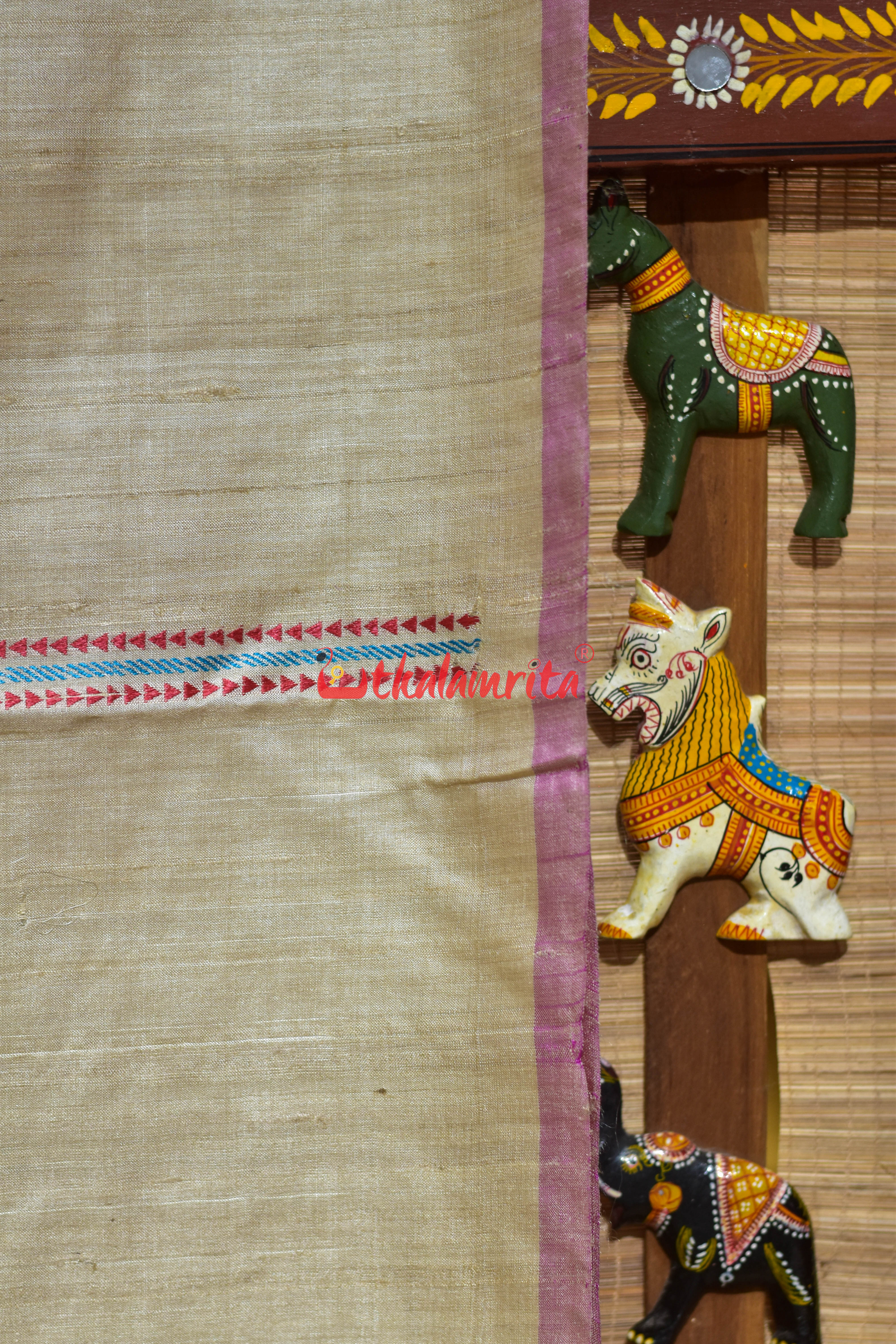 Natural Body Plain Jala Gopalpur Tussar Silk Saree