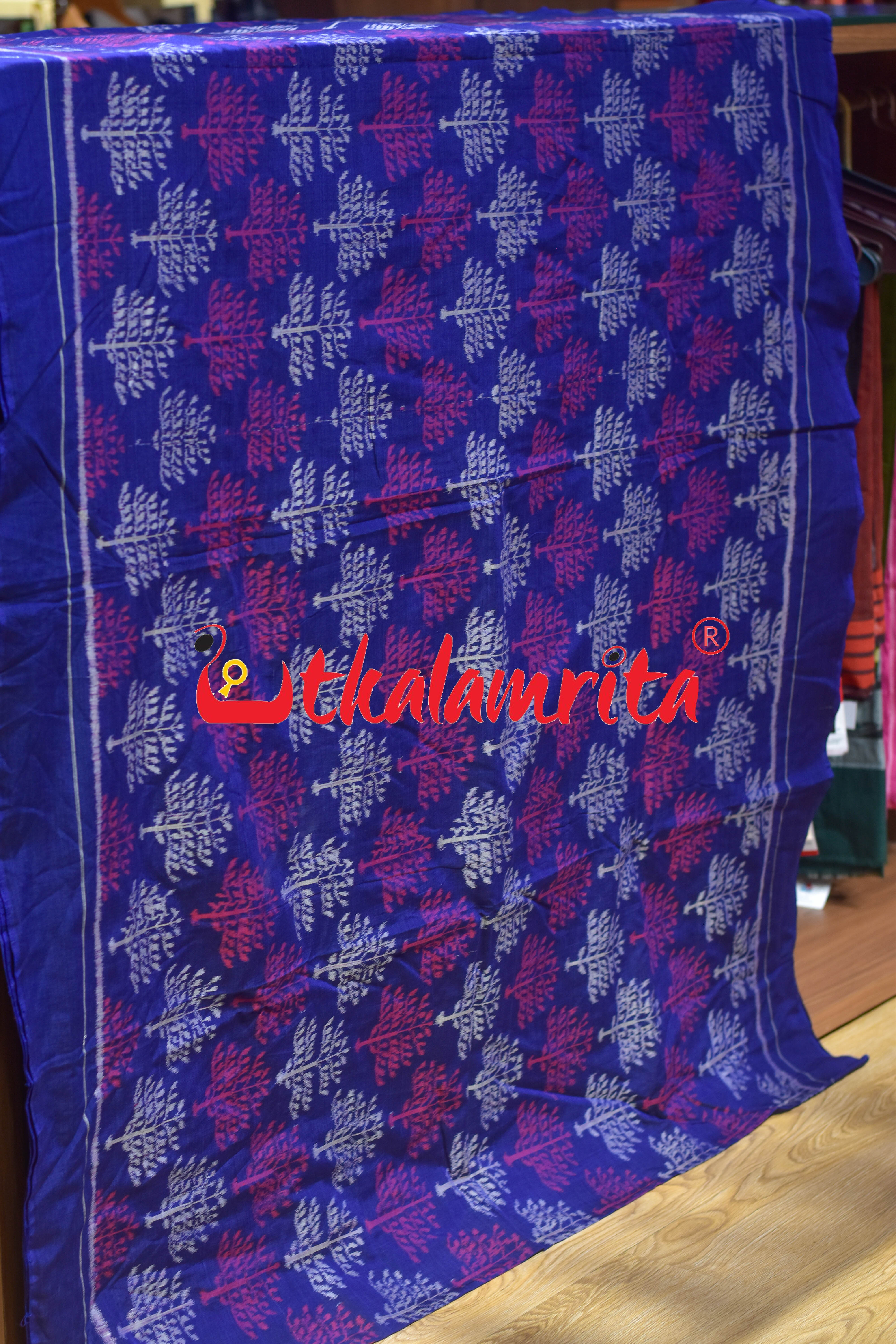 Blue Gachha Sambalpuri Cotton (Fabric)