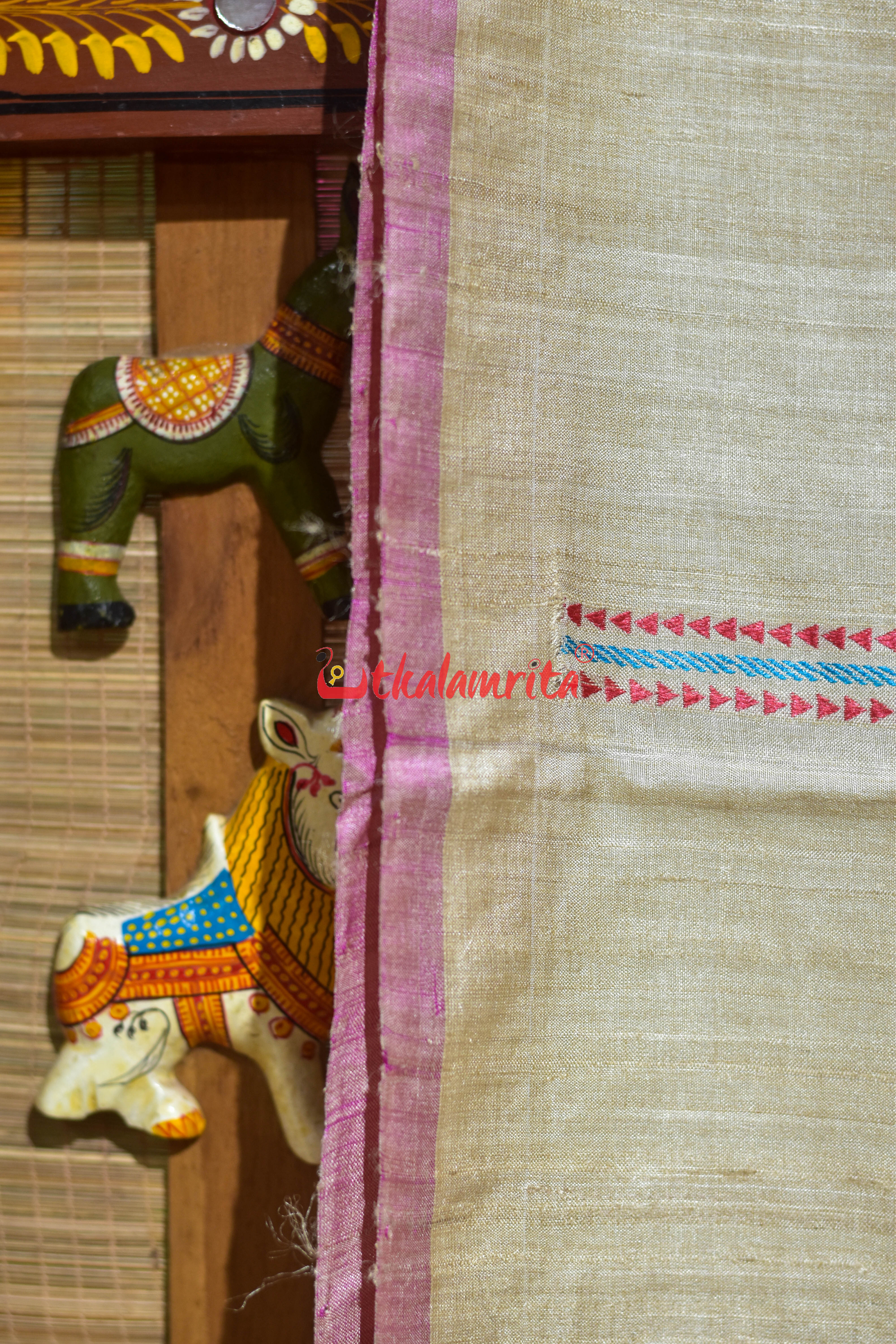 Natural Body Plain Jala Gopalpur Tussar Silk Saree