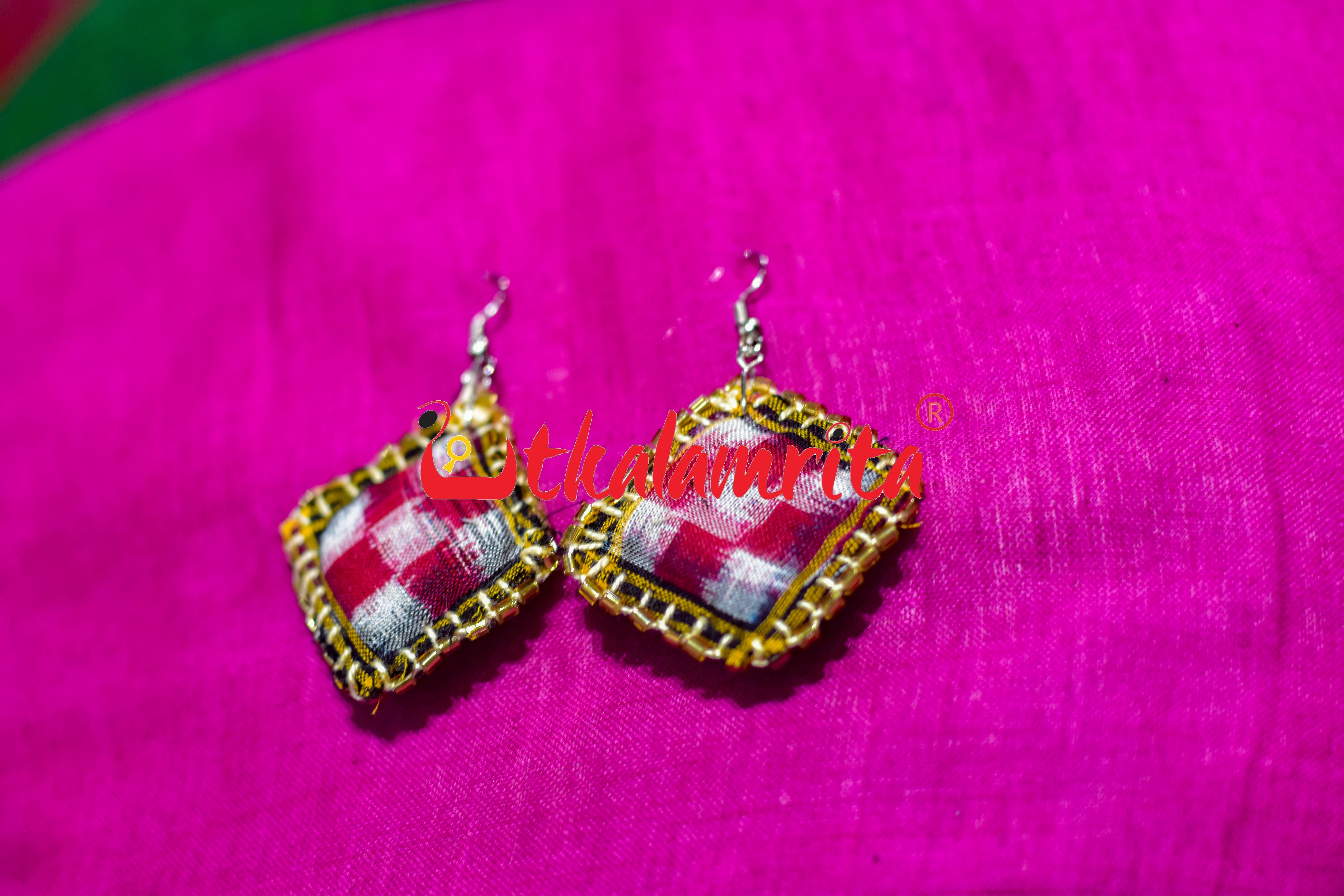 Red Pasapali Thikiri Earrings