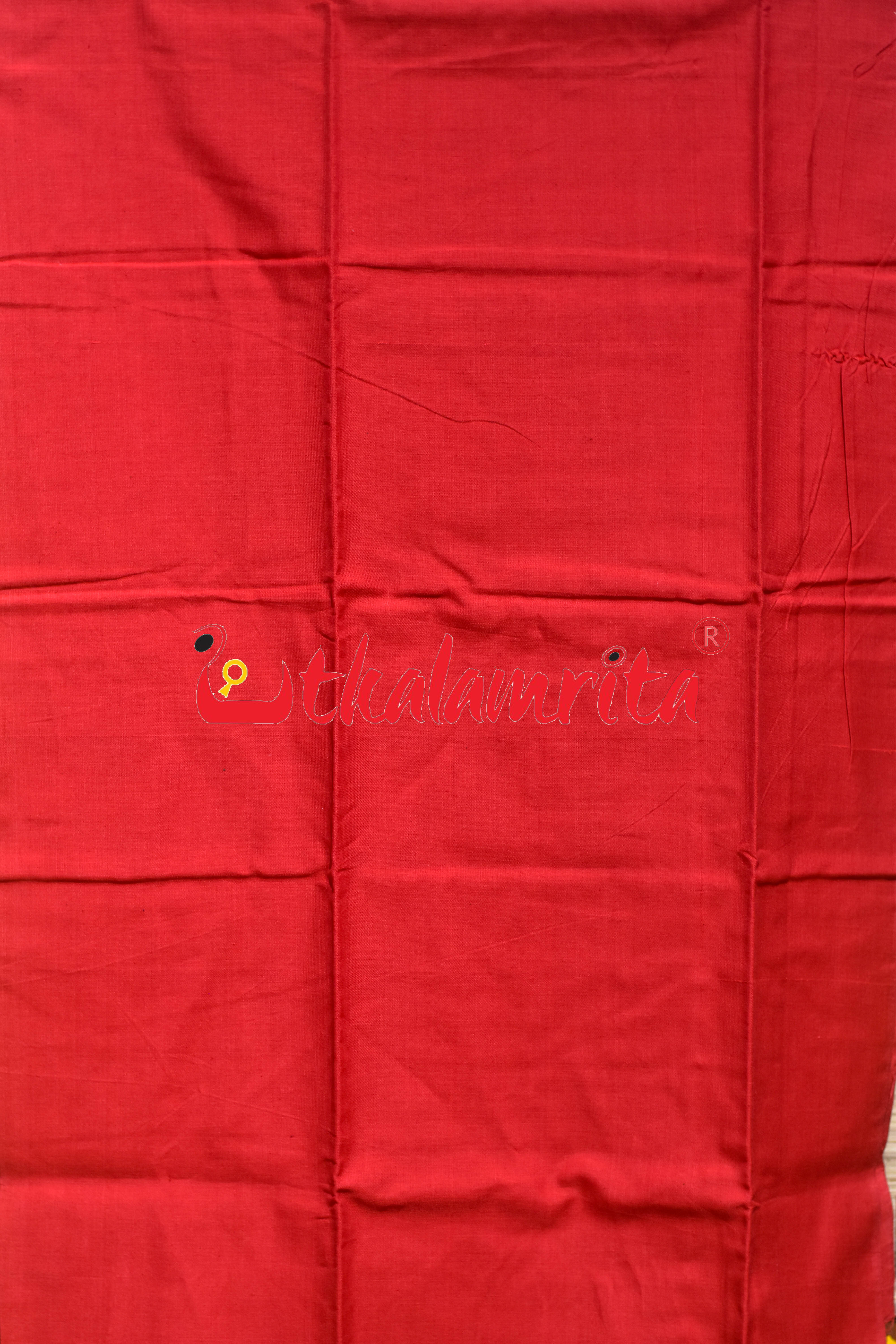 Blue Red Kothi Elephants Sambalpuri Cotton Dress Set