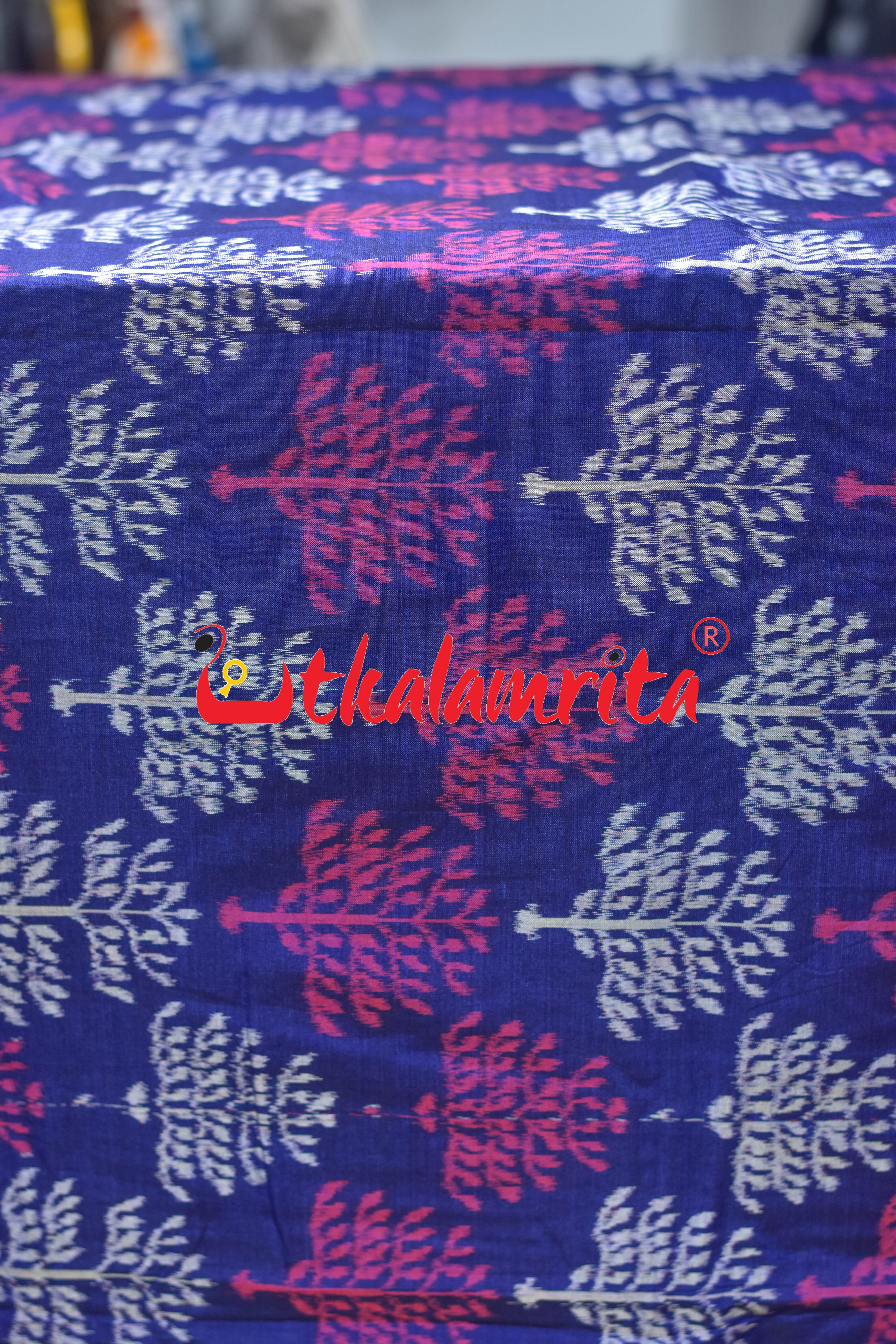 Blue Gachha Sambalpuri Cotton (Fabric)