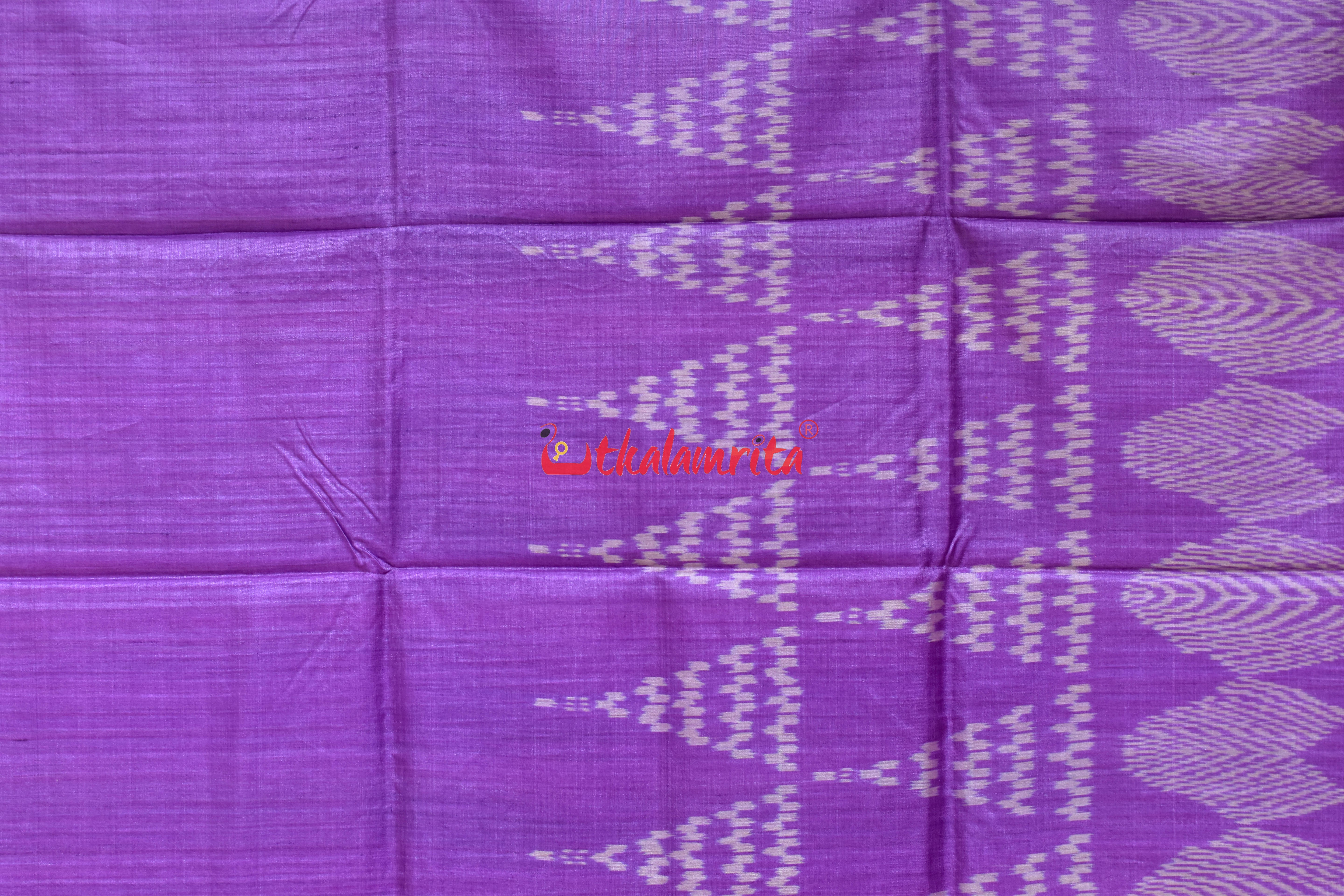 Purple Jhoti Chita Fine Gopalpur Tussar Silk Saree