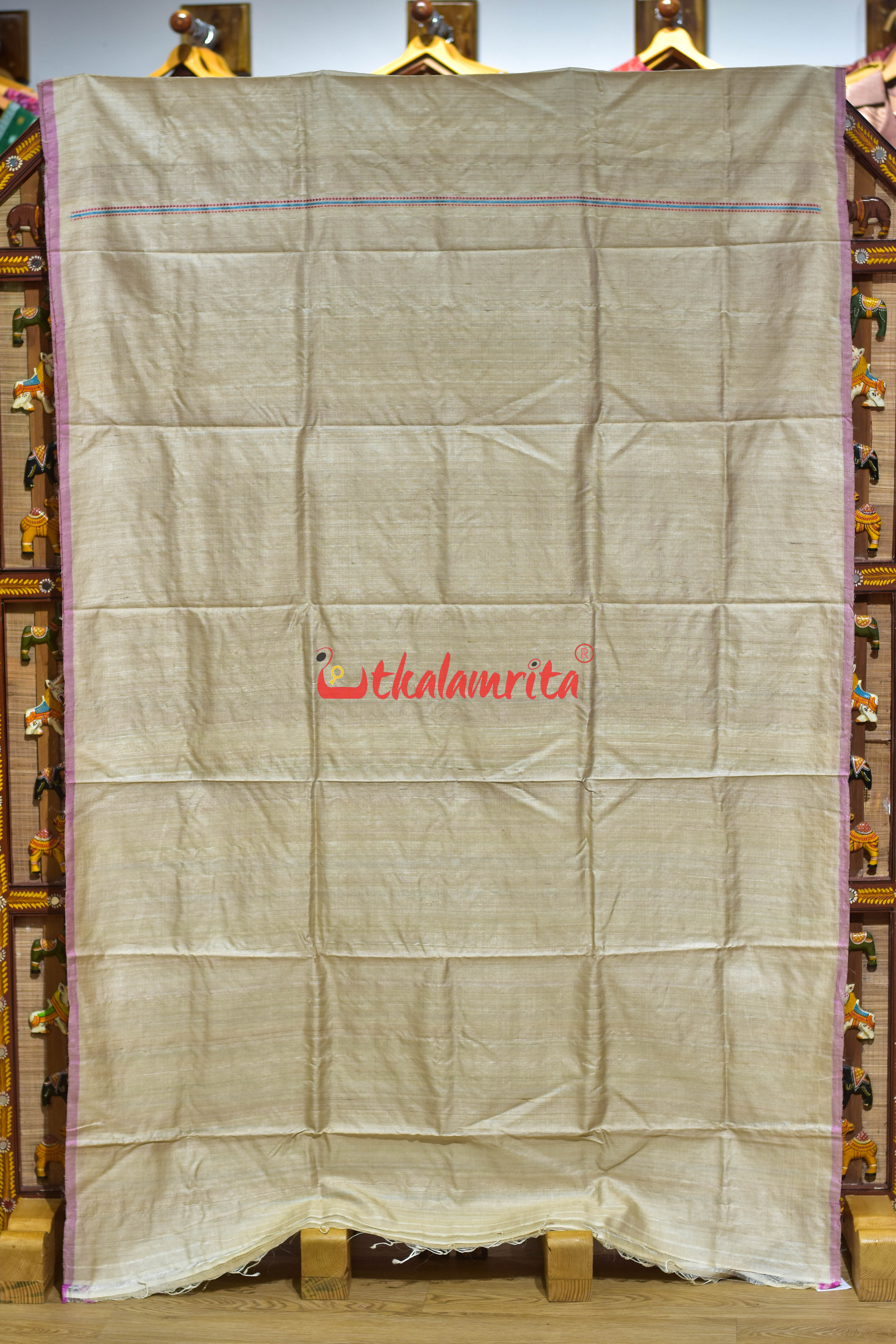 Natural Body Plain Jala Gopalpur Tussar Silk Saree