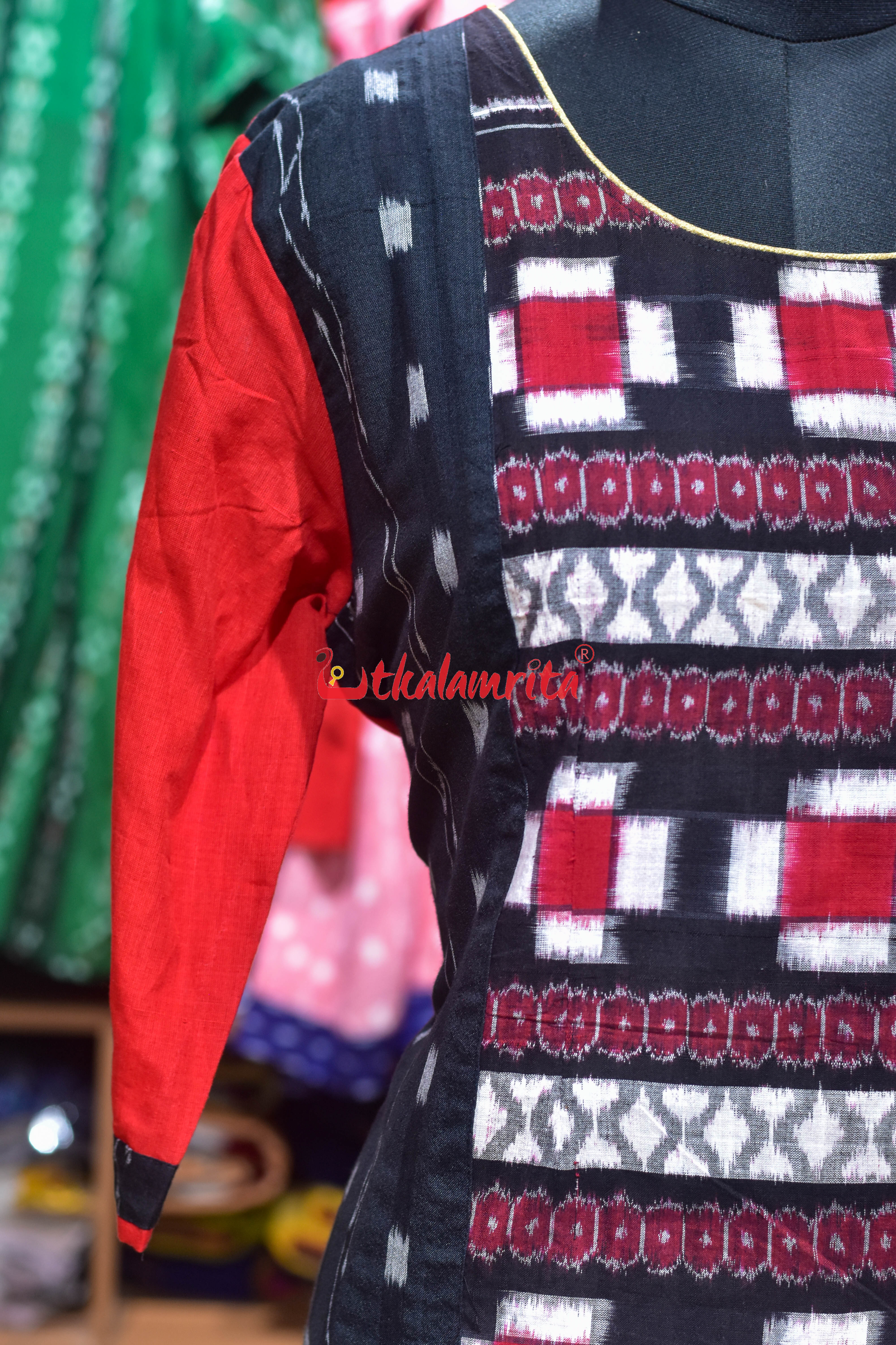 Ikat Mosaic Elegance (Ladies Kurti)
