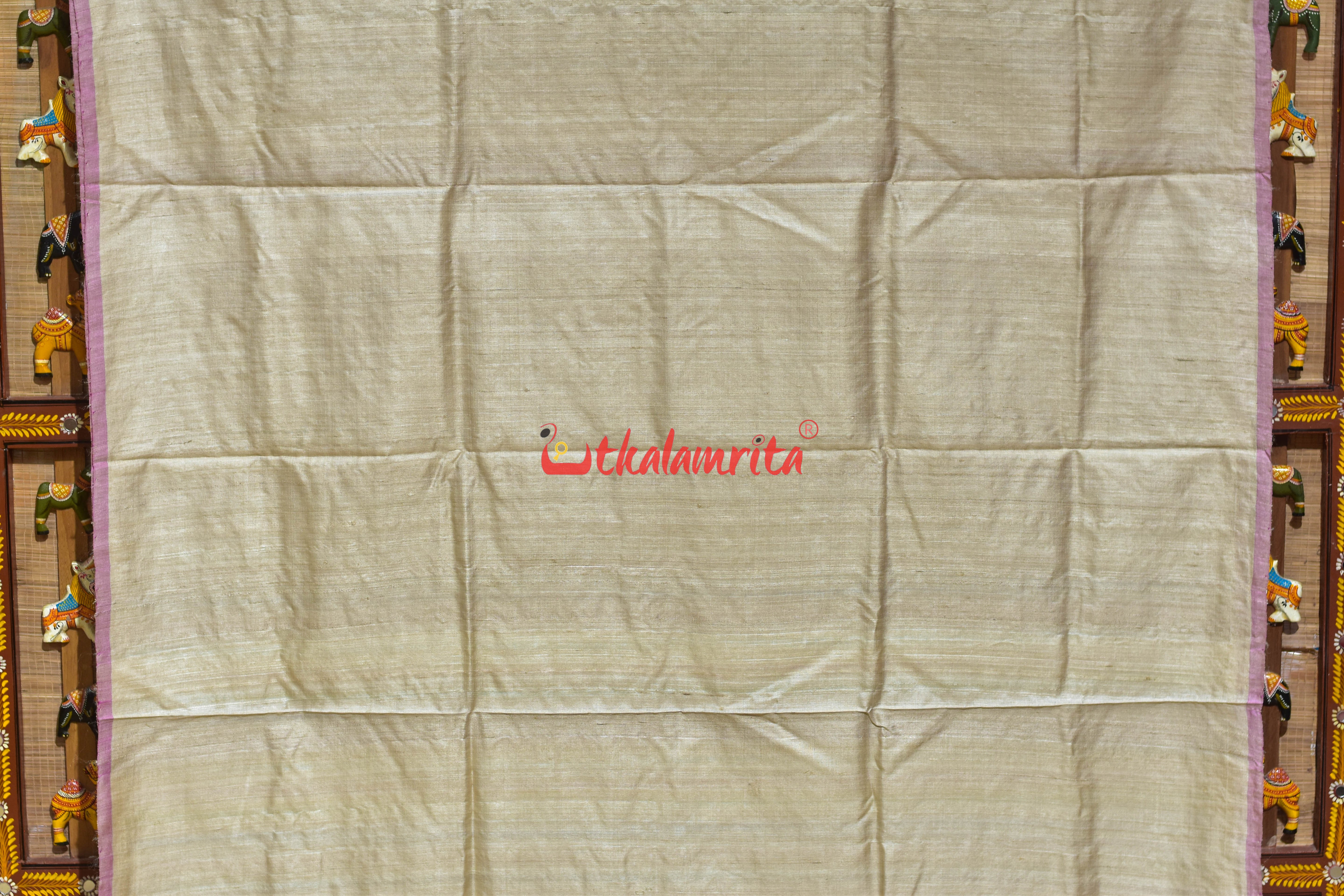 Natural Body Plain Jala Gopalpur Tussar Silk Saree