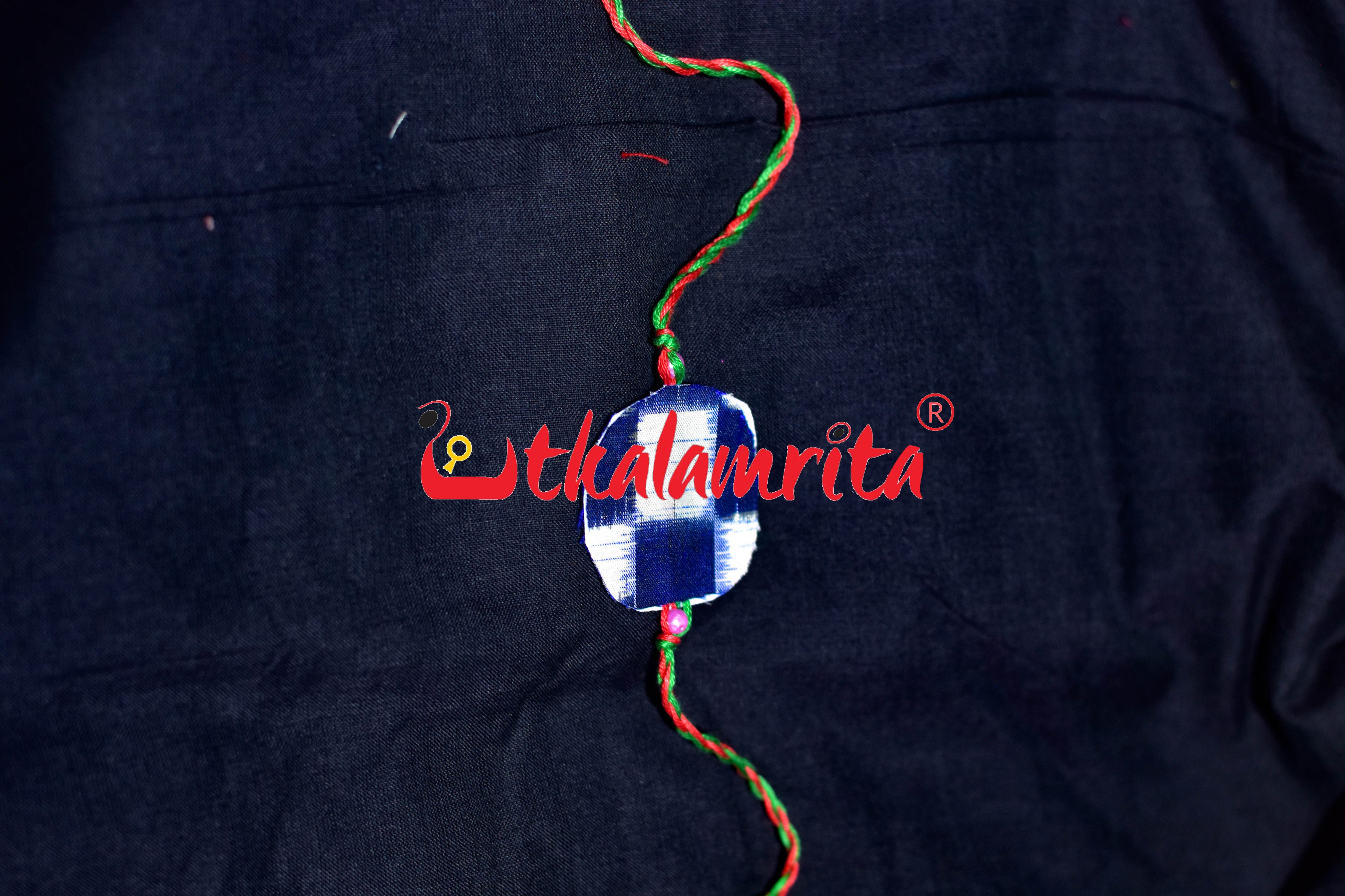 Blue Red Pasapali (Ikat Rakhi) (Copy)