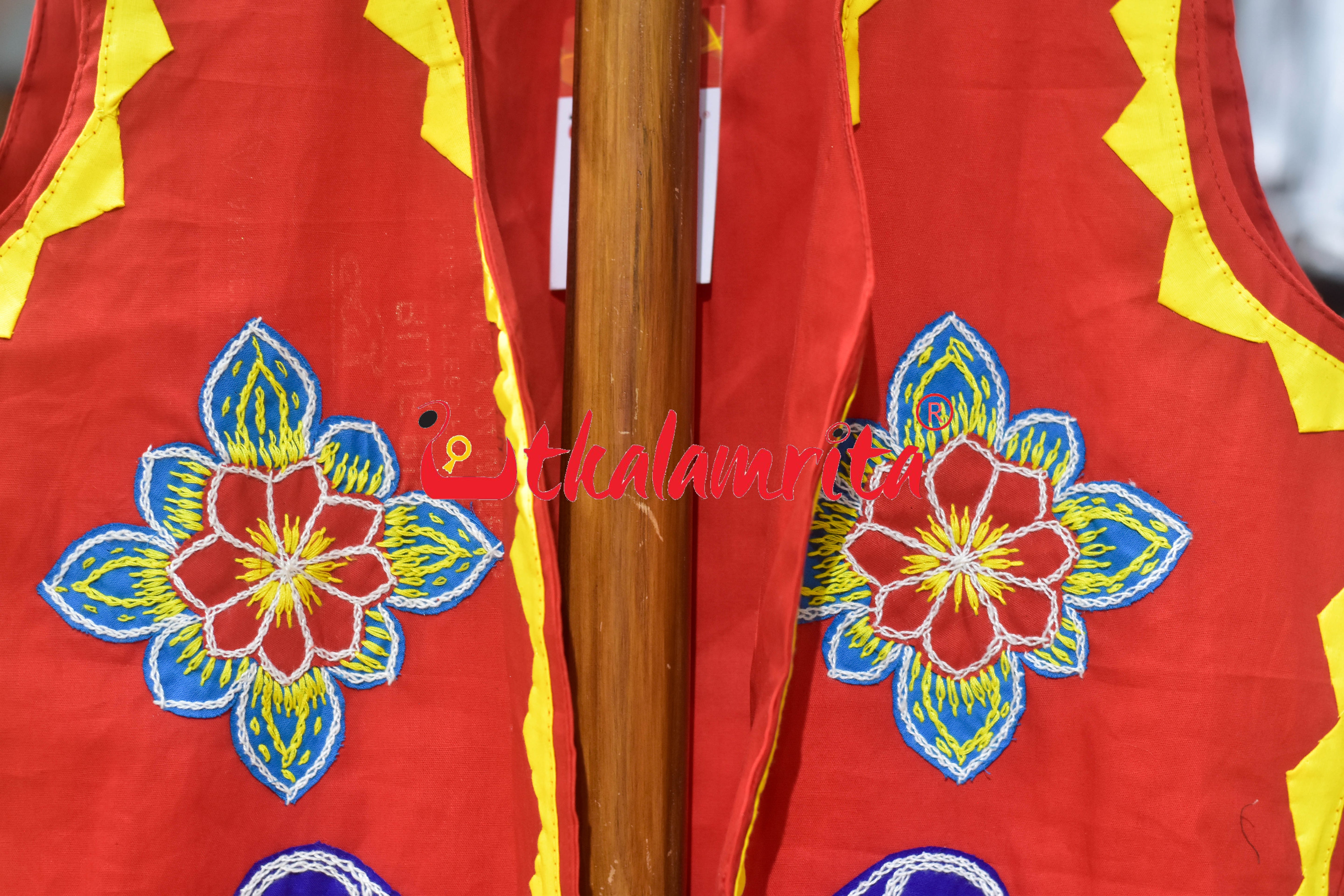 Red Blue Parrot Applique (Jacket)