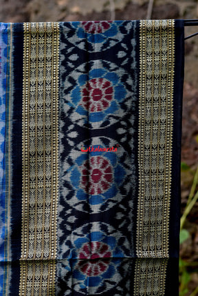 Peacocks Sambalpuri Bandha Cotton Saree