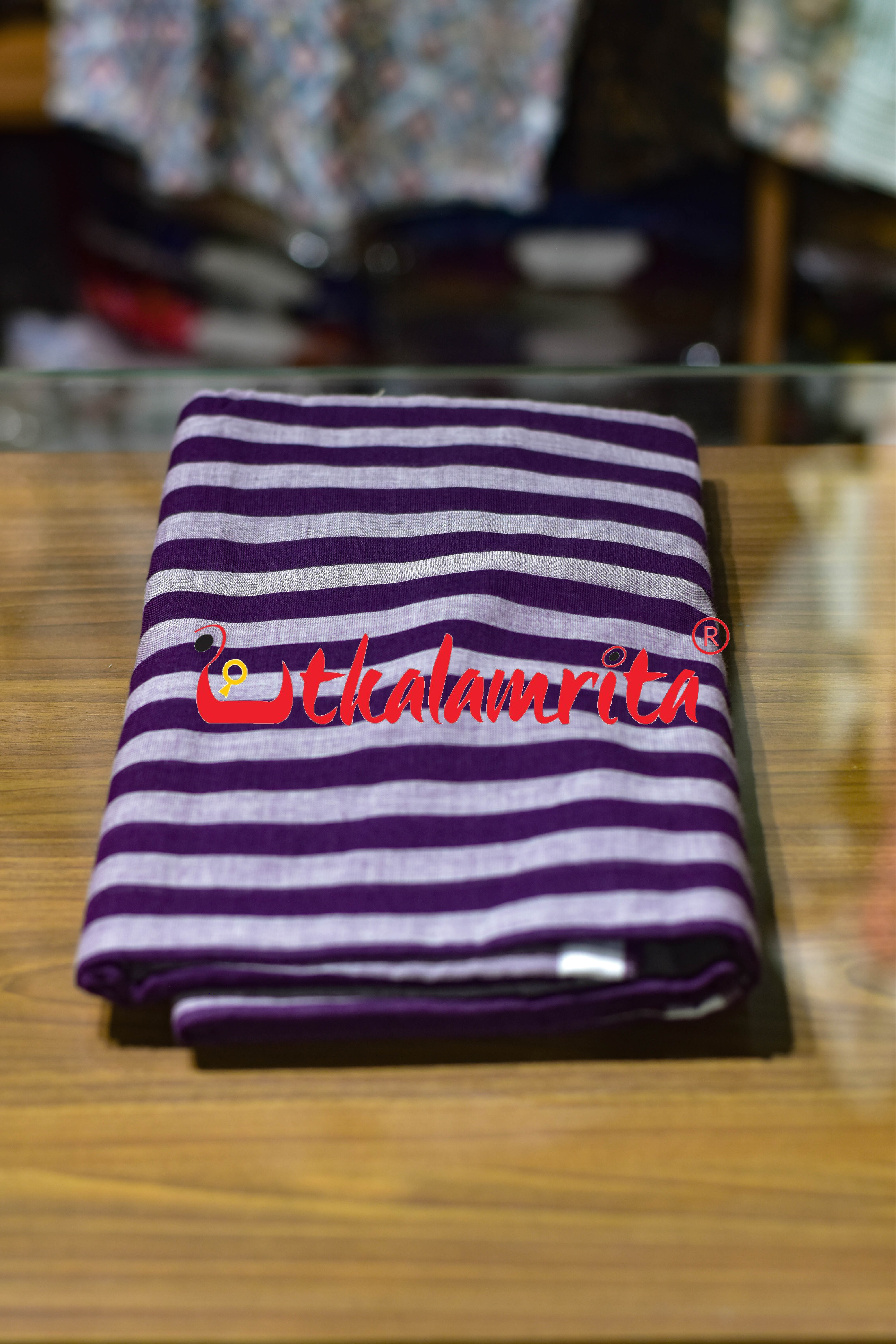 Purple Stripes Pittala Single Cotton (Lungi)