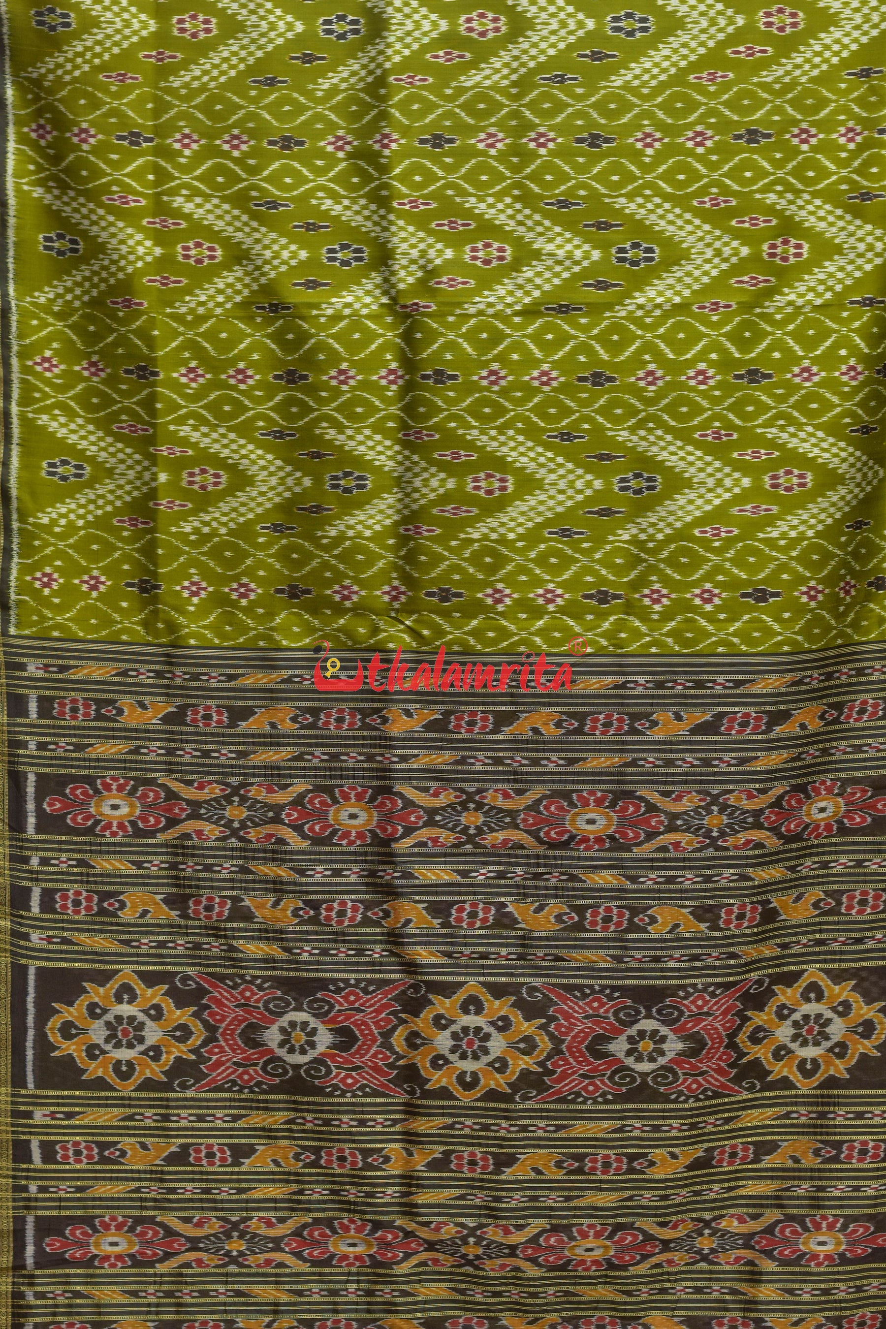 Siuli Tira Phula Khandua Silk Saree