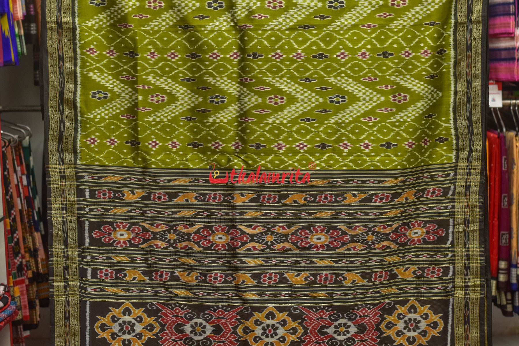 Siuli Tira Phula Khandua Silk Saree