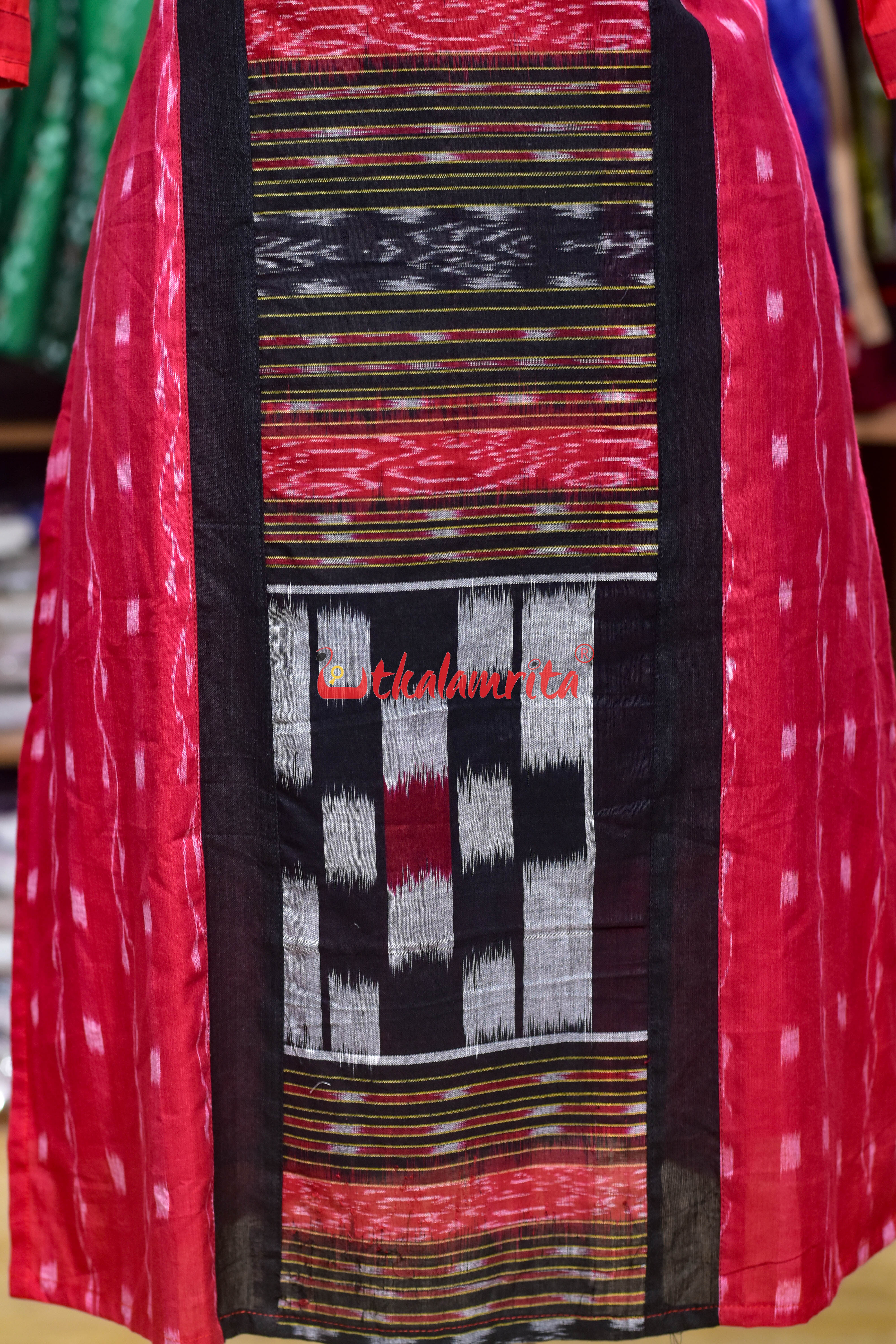 Red Ikat Majesty (Ladies Kurti)