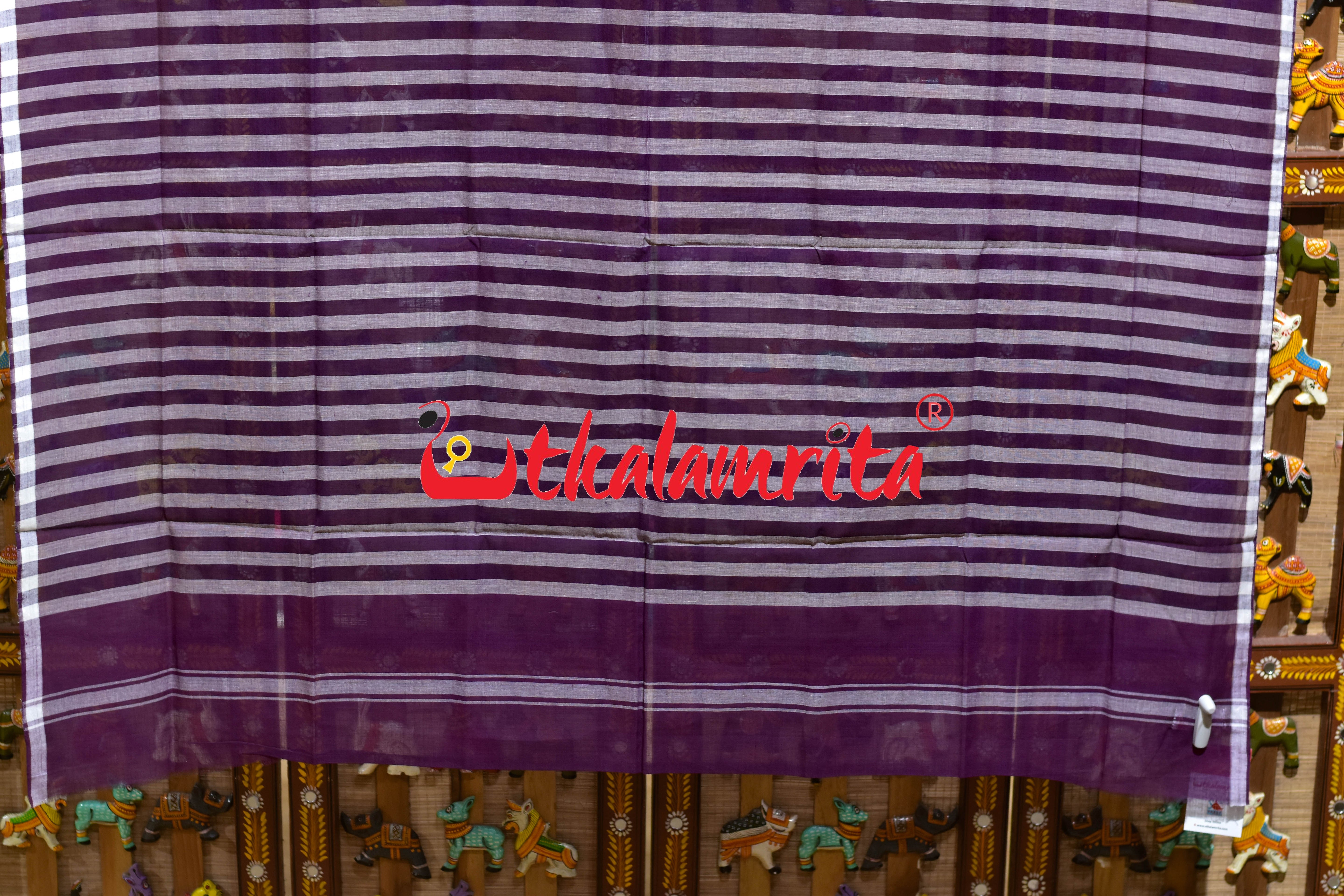 Purple Stripes Pittala Single Cotton (Lungi)