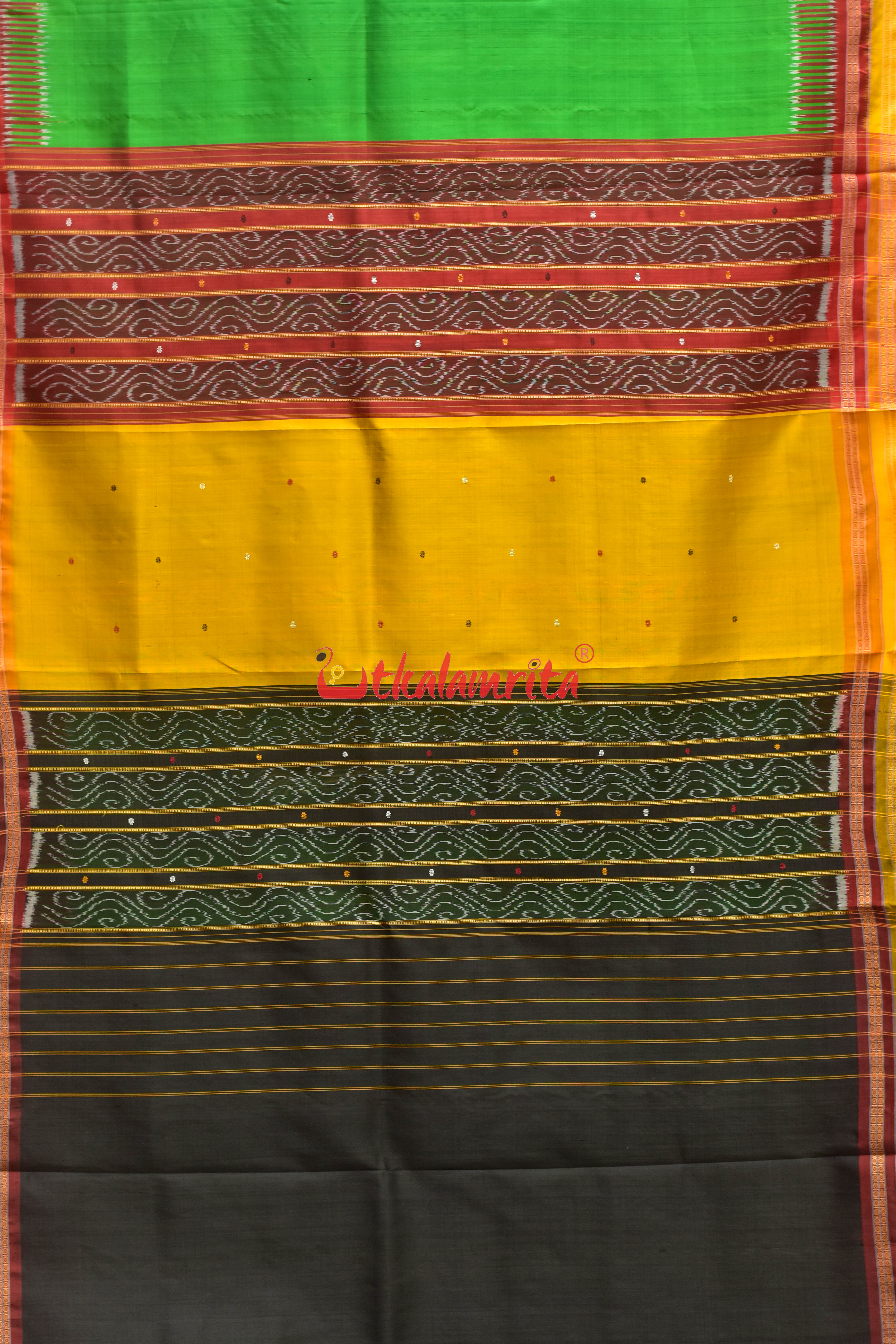 Green Buti Kathifera Silk Saree