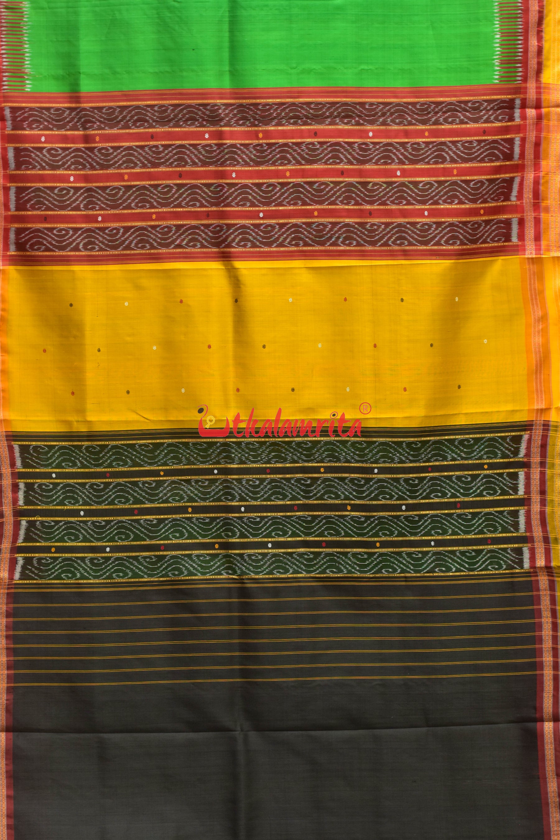 Green Buti Kathifera Silk Saree