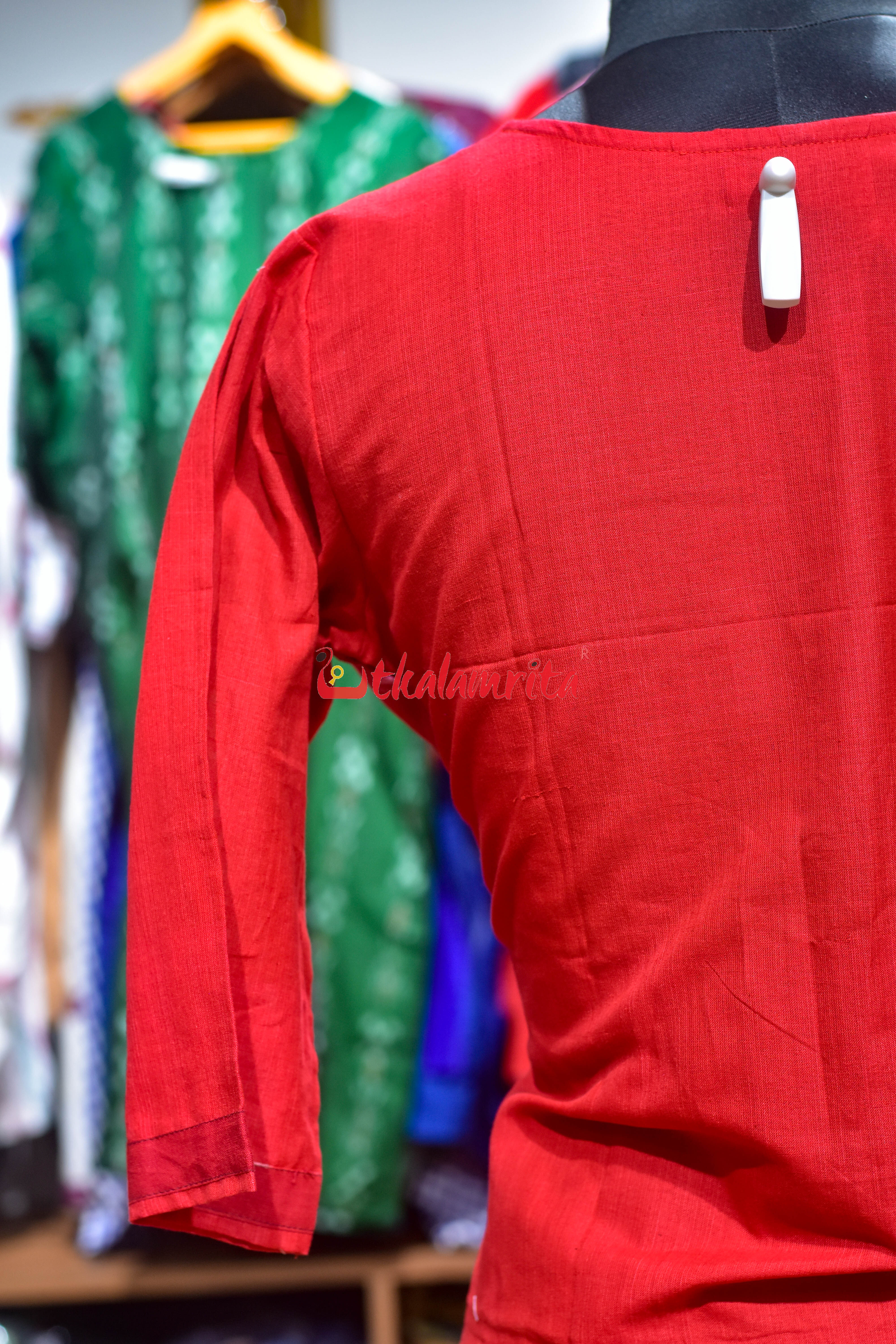 Red Ikat Majesty (Ladies Kurti)