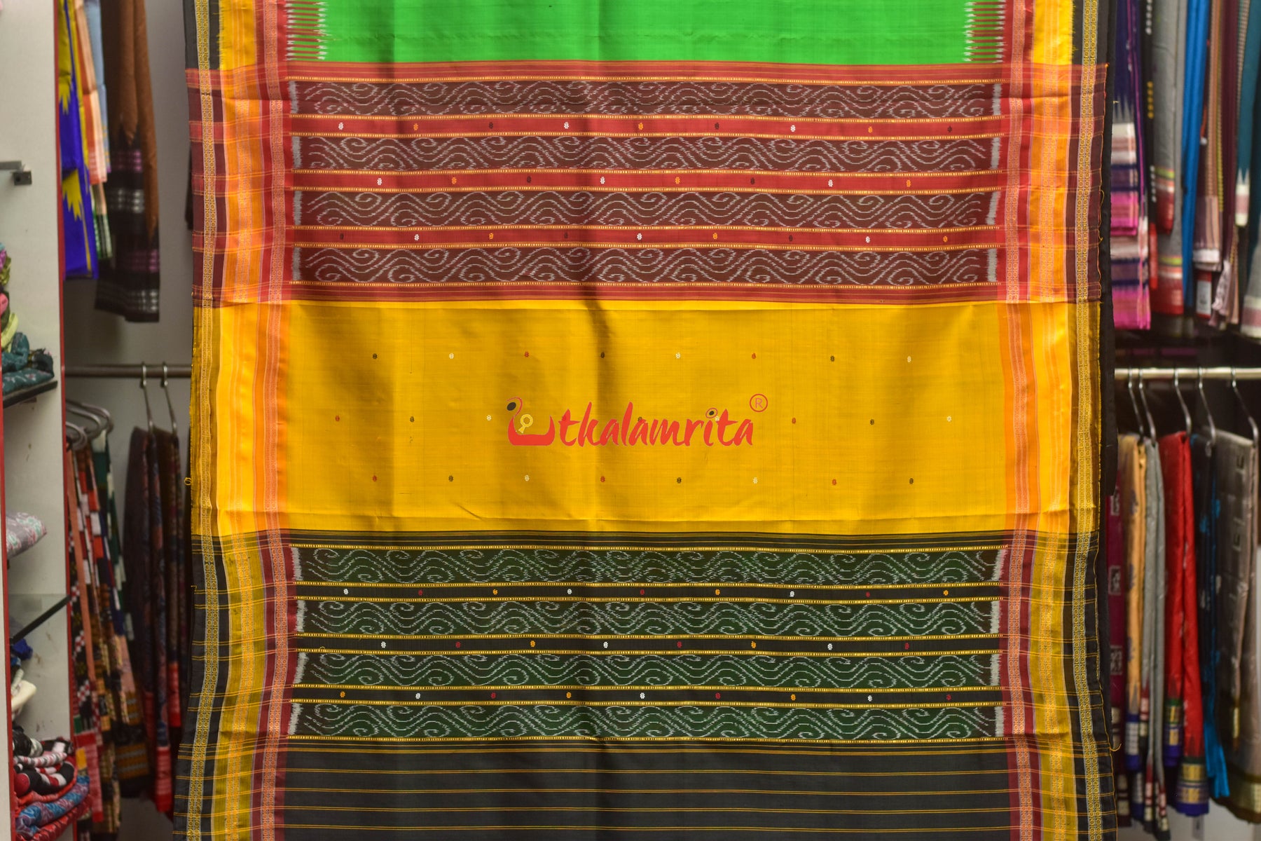 Green Buti Kathifera Silk Saree