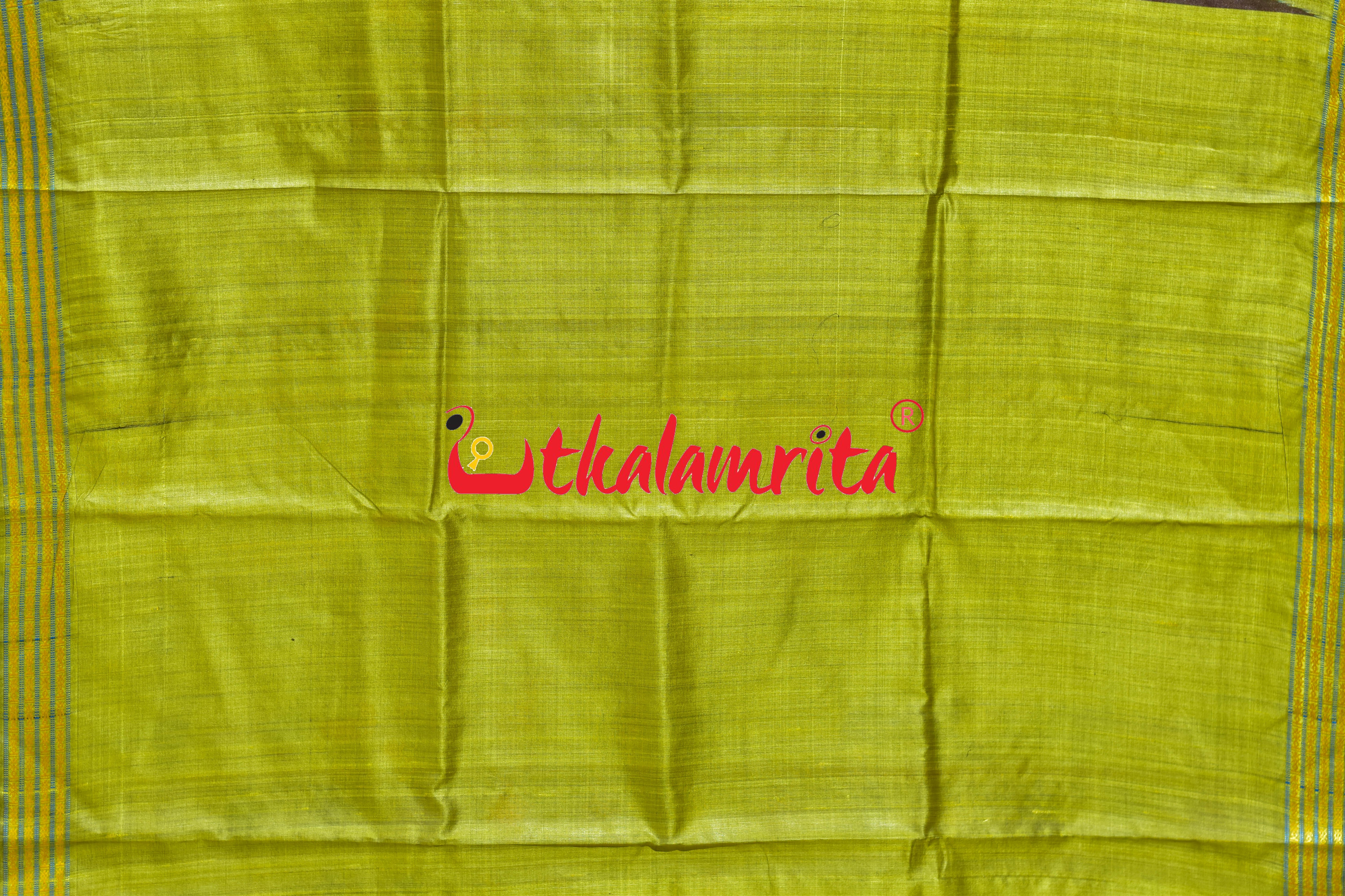 Coffee Mehndi Original Ganjam Bomkai Inspired Gopalpur Tussar Saree