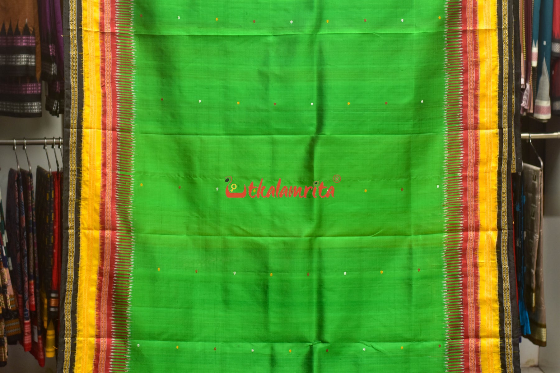 Green Buti Kathifera Silk Saree