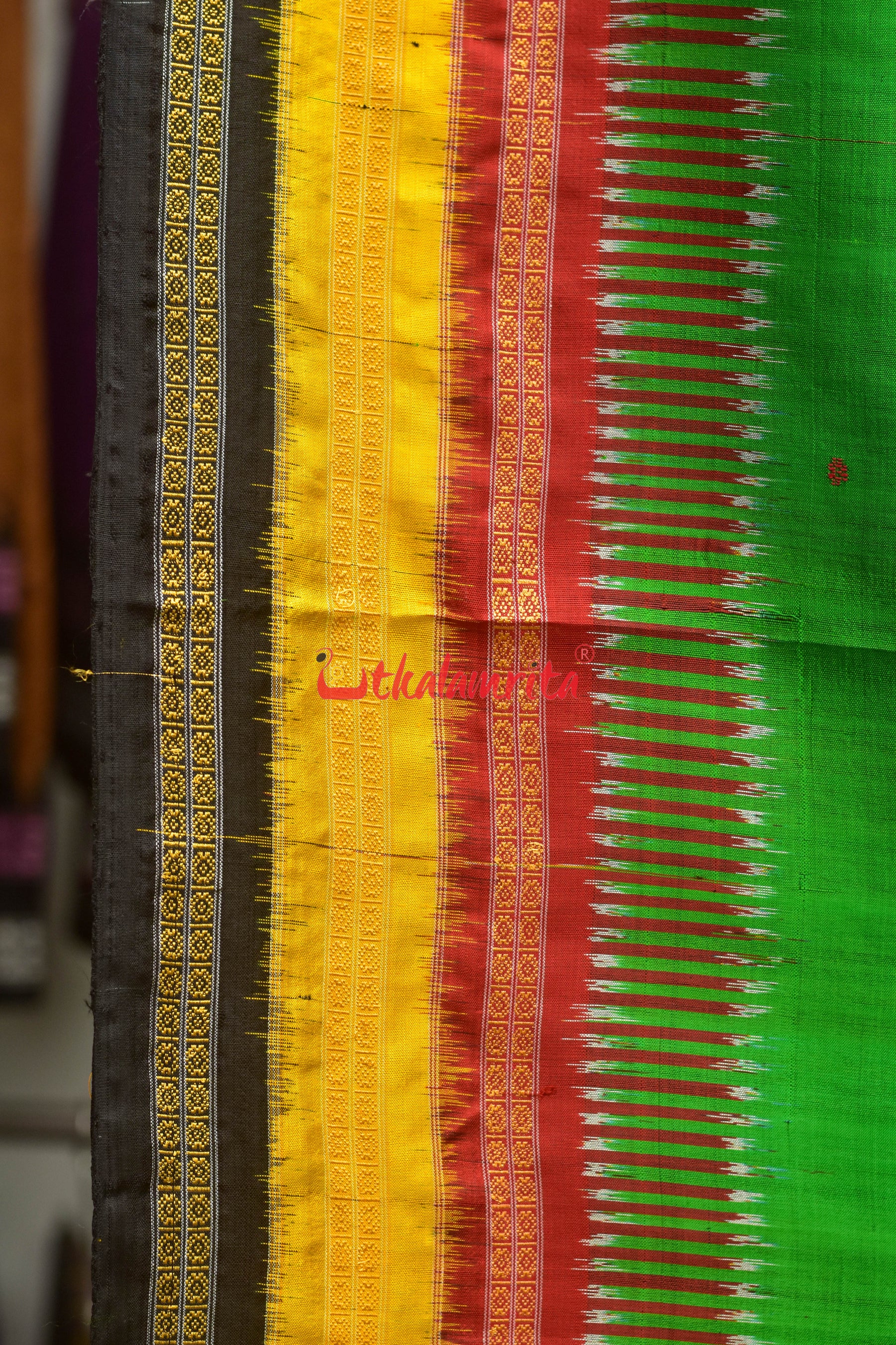Green Buti Kathifera Silk Saree