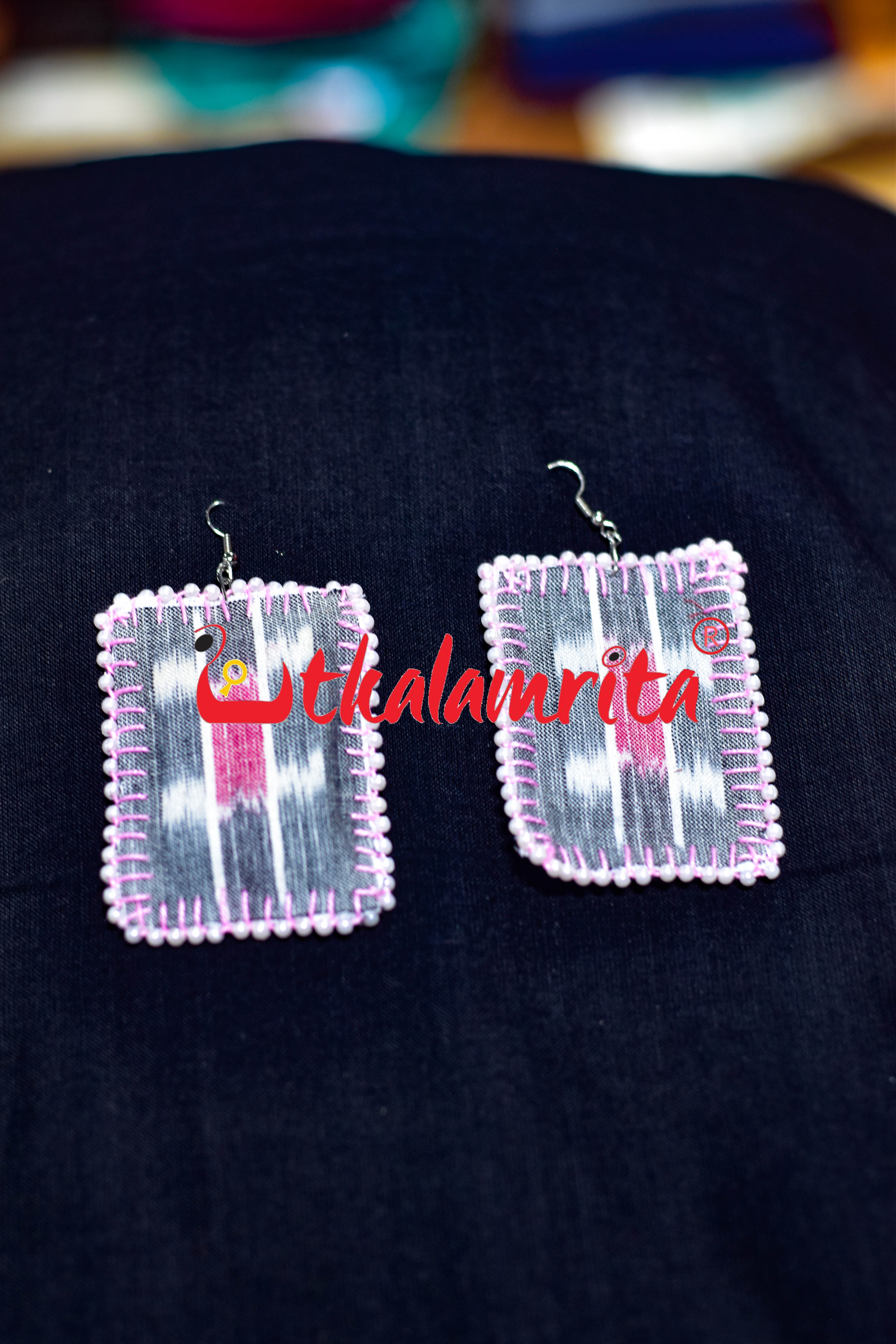 Grey Pink Pasapali Earrings