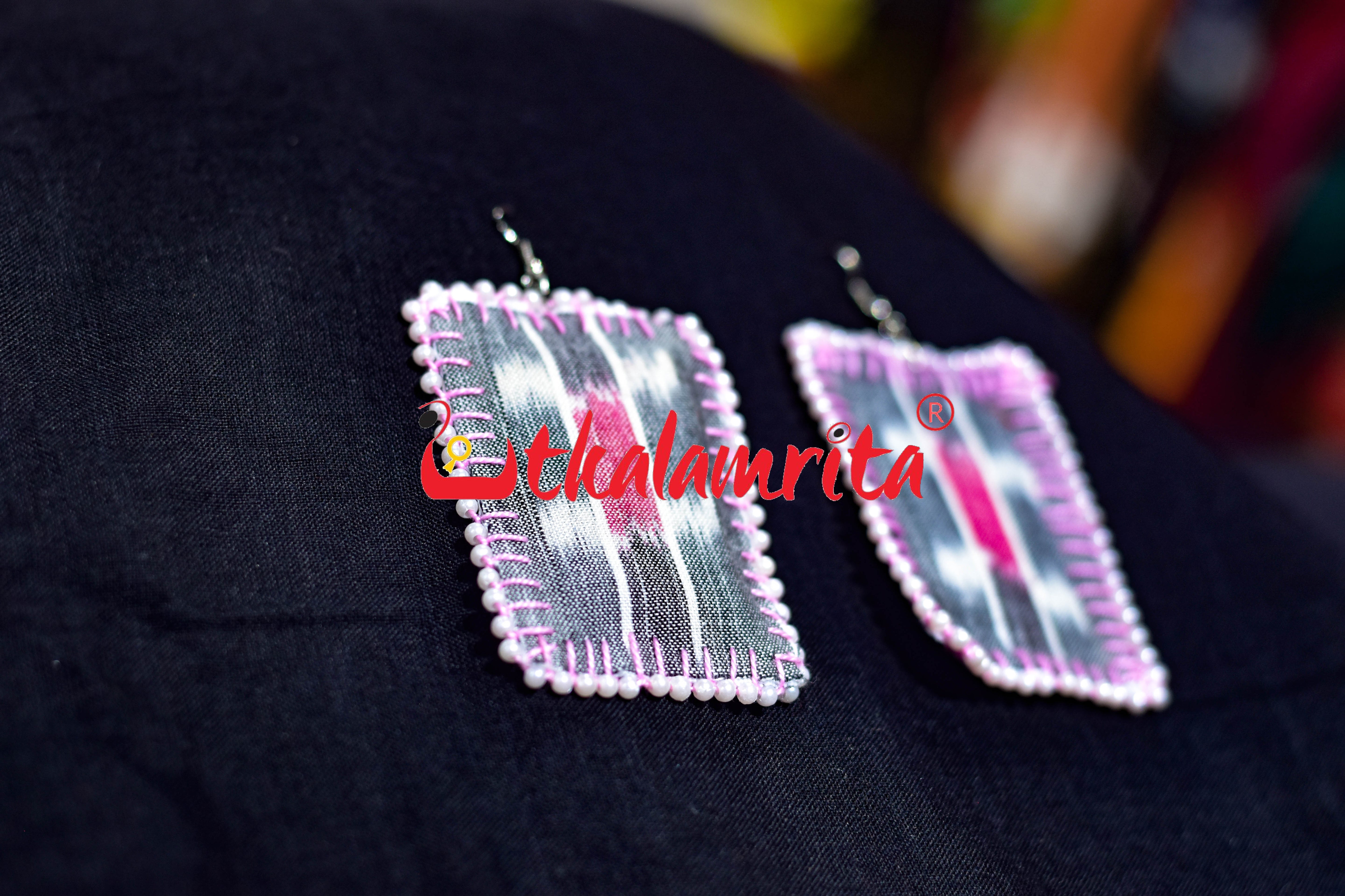 Grey Pink Pasapali Earrings