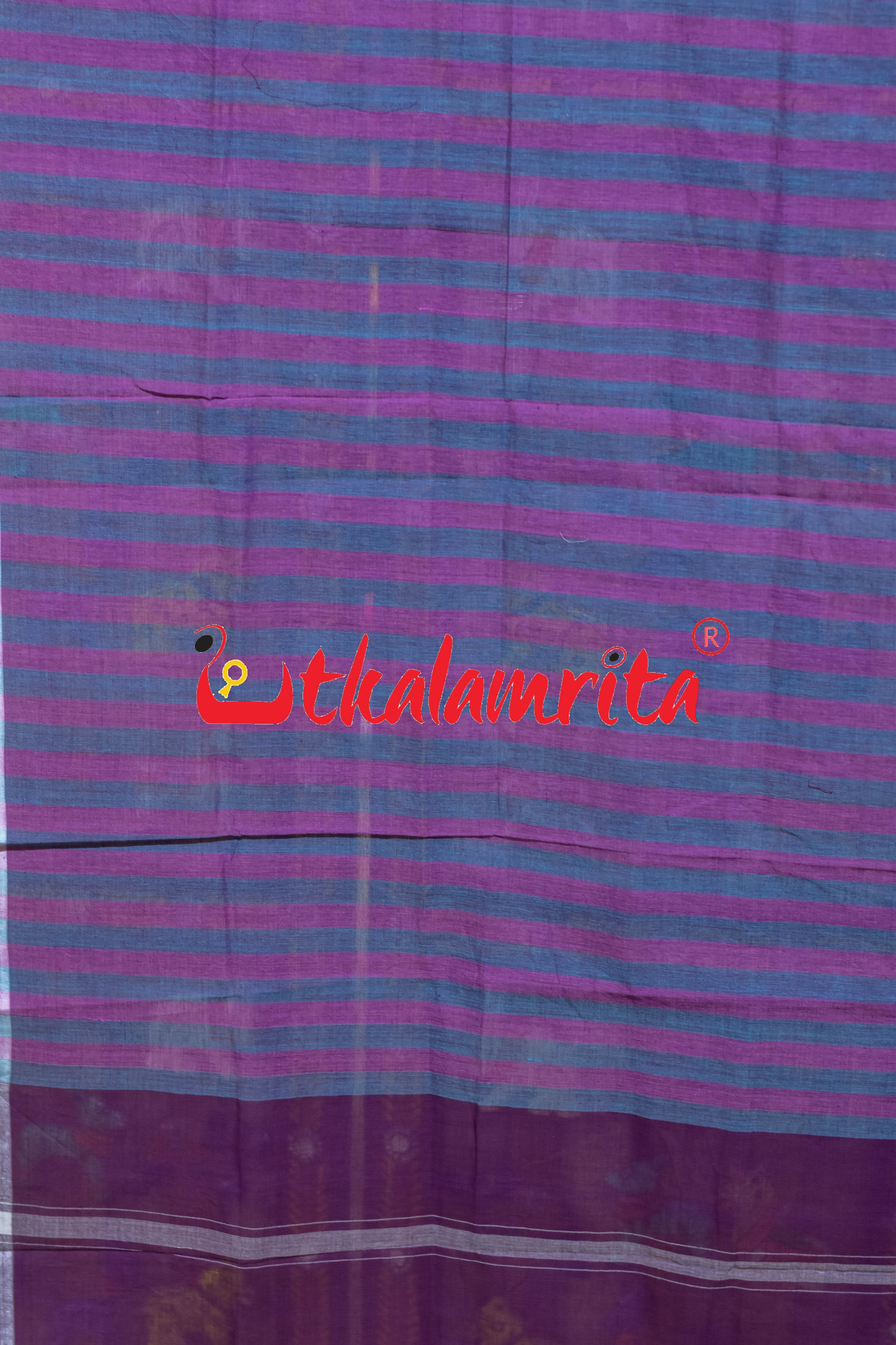 Light Teal Pink Pittala Single Cotton (Lungi)