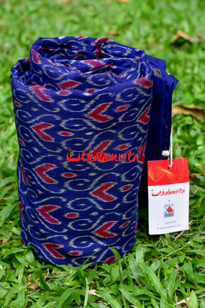 Deep Blue With Red Heart (Fabric)