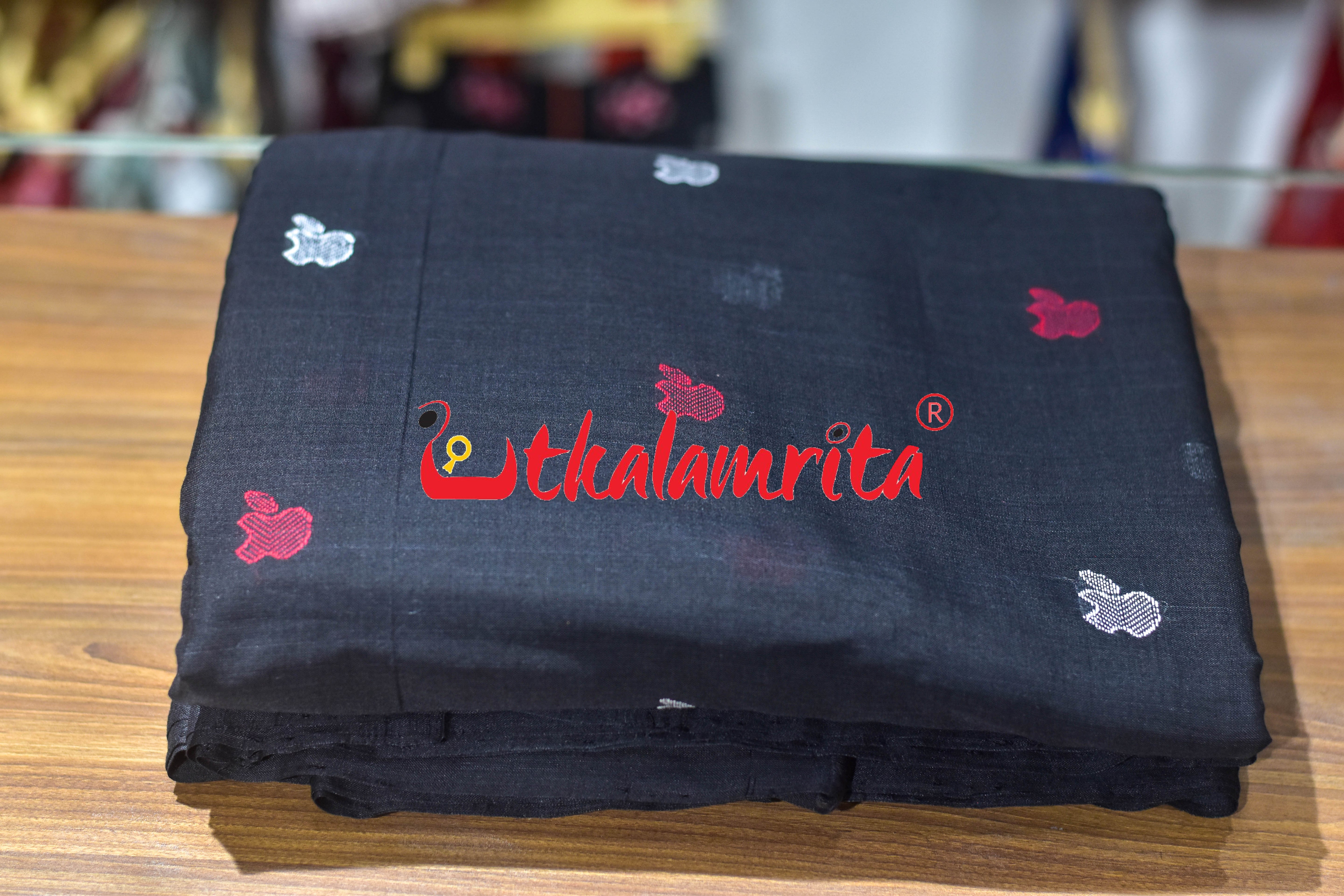 Black Apple Design Bomkai Cotton (Fabric)