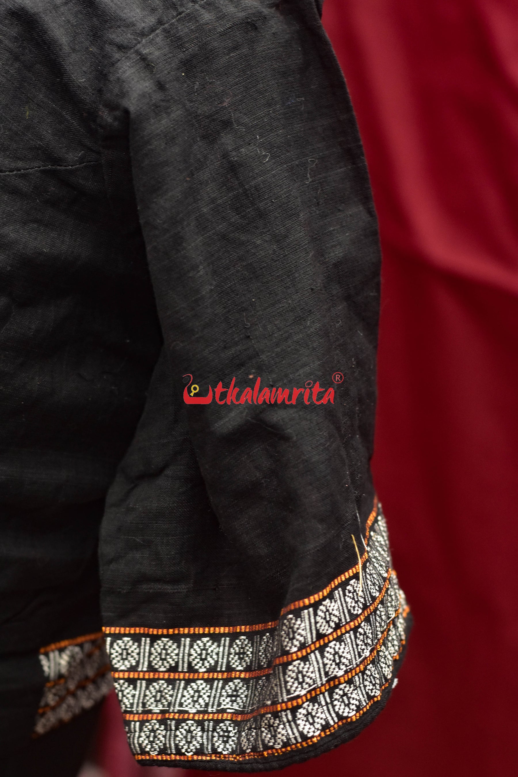 Black with Rudraksh Border(Blouse)